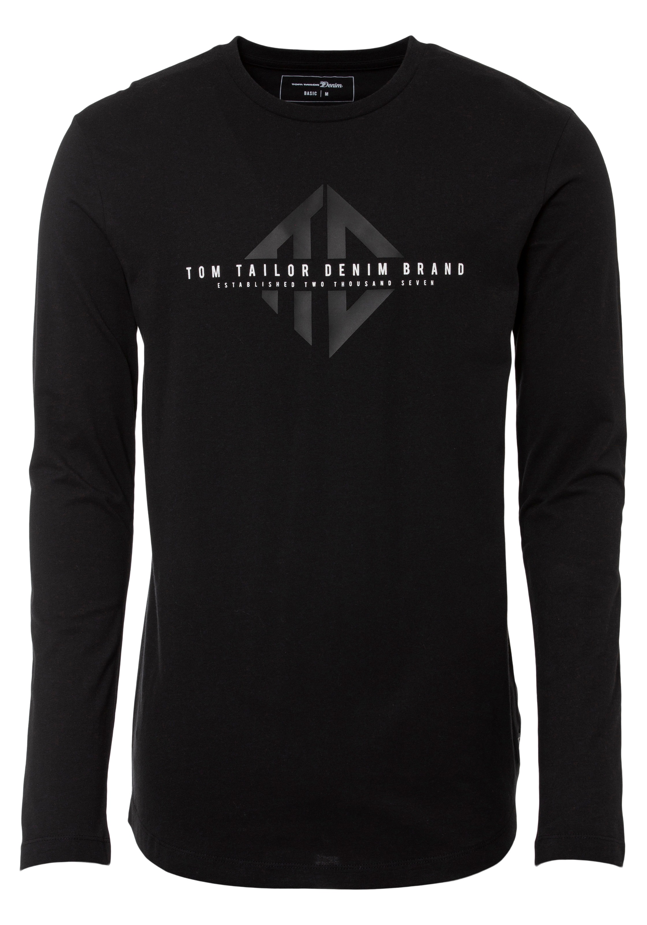 Image of TOM TAILOR Denim Langarmshirt, mit Brustprint bei Ackermann Versand Schweiz