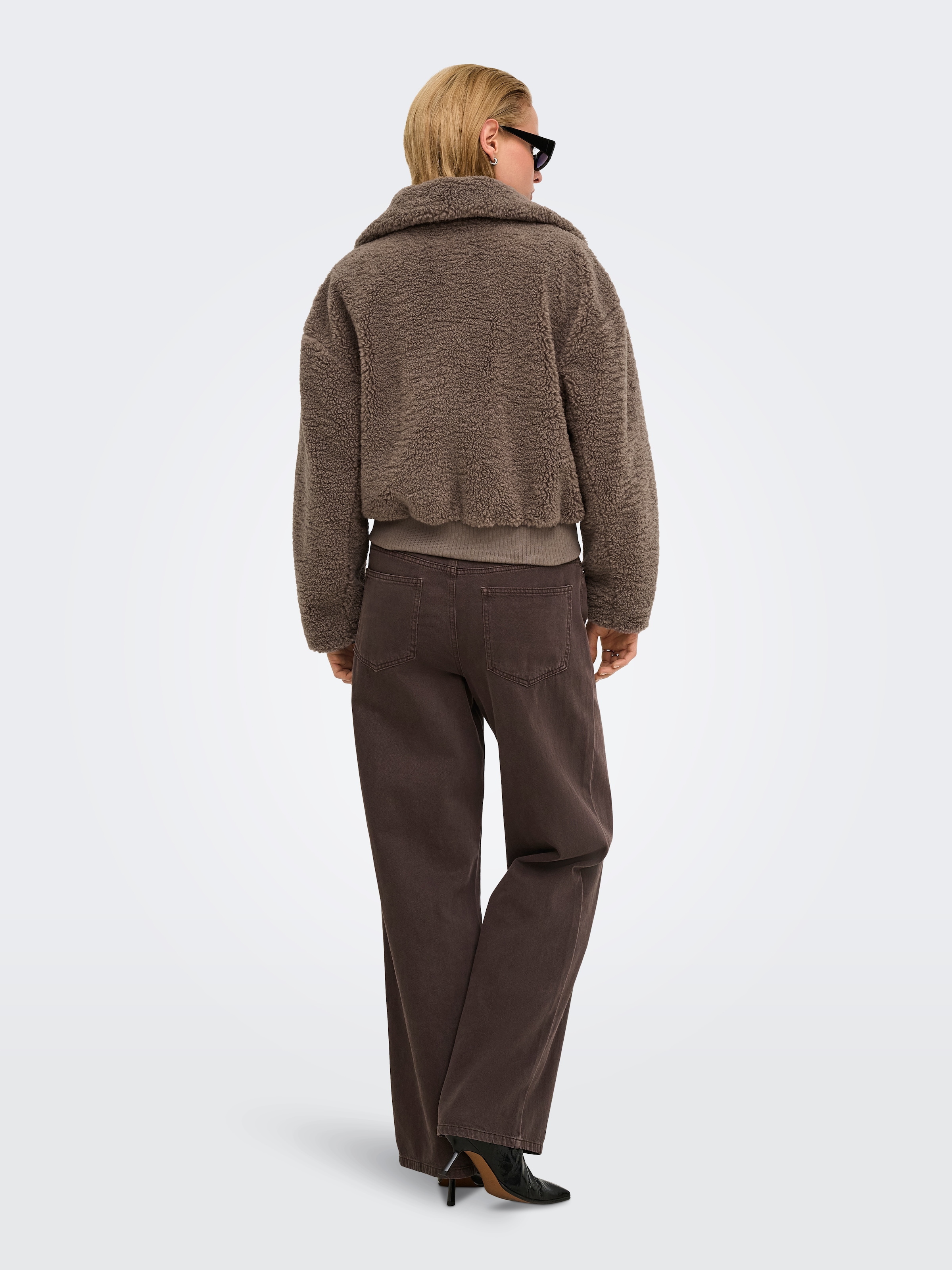ONLY Veste en peluche »ONLADELE TEDDY BOMBER JACKET OTW« Fibre synthétique, qualité peluche teddy