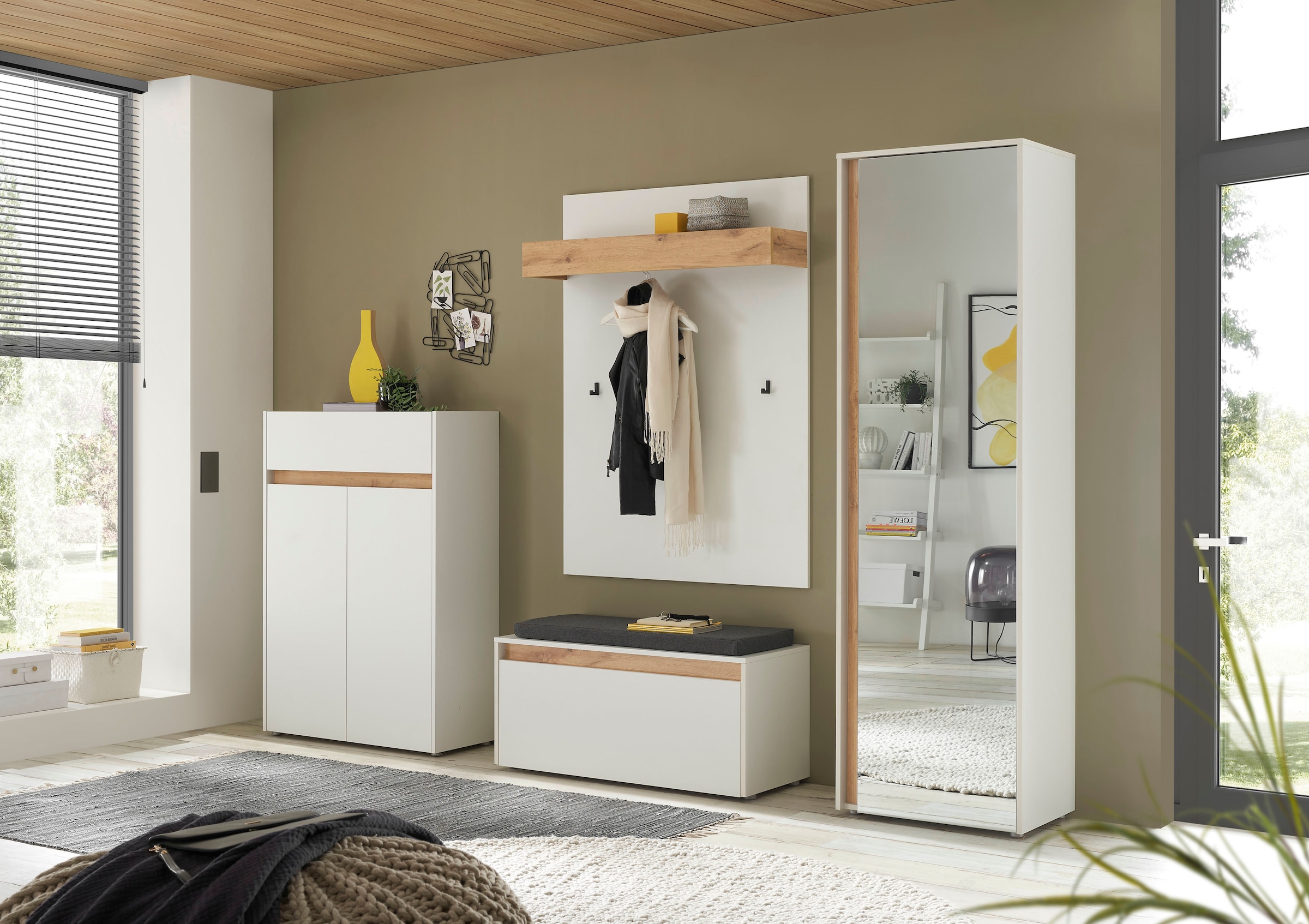 INOSIGN Garderoben-Set »City/Giron, moderne Garderobe, viel Stauraum, ca. 24 Schuhe« Set, 4 Stk. tlg.