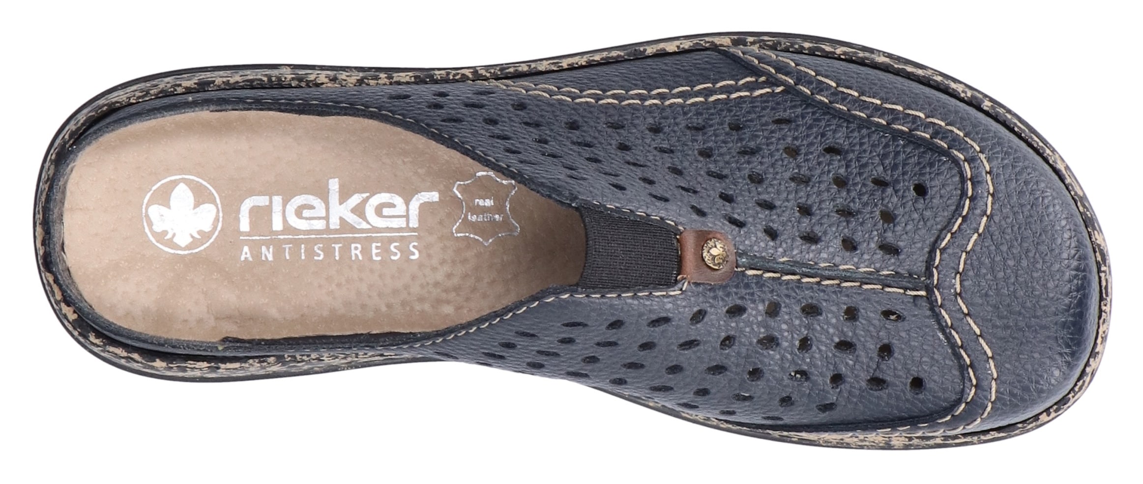 Rieker Sabot  Mocassin, chaussure d’intérieur, chaussure d’été avec perforations