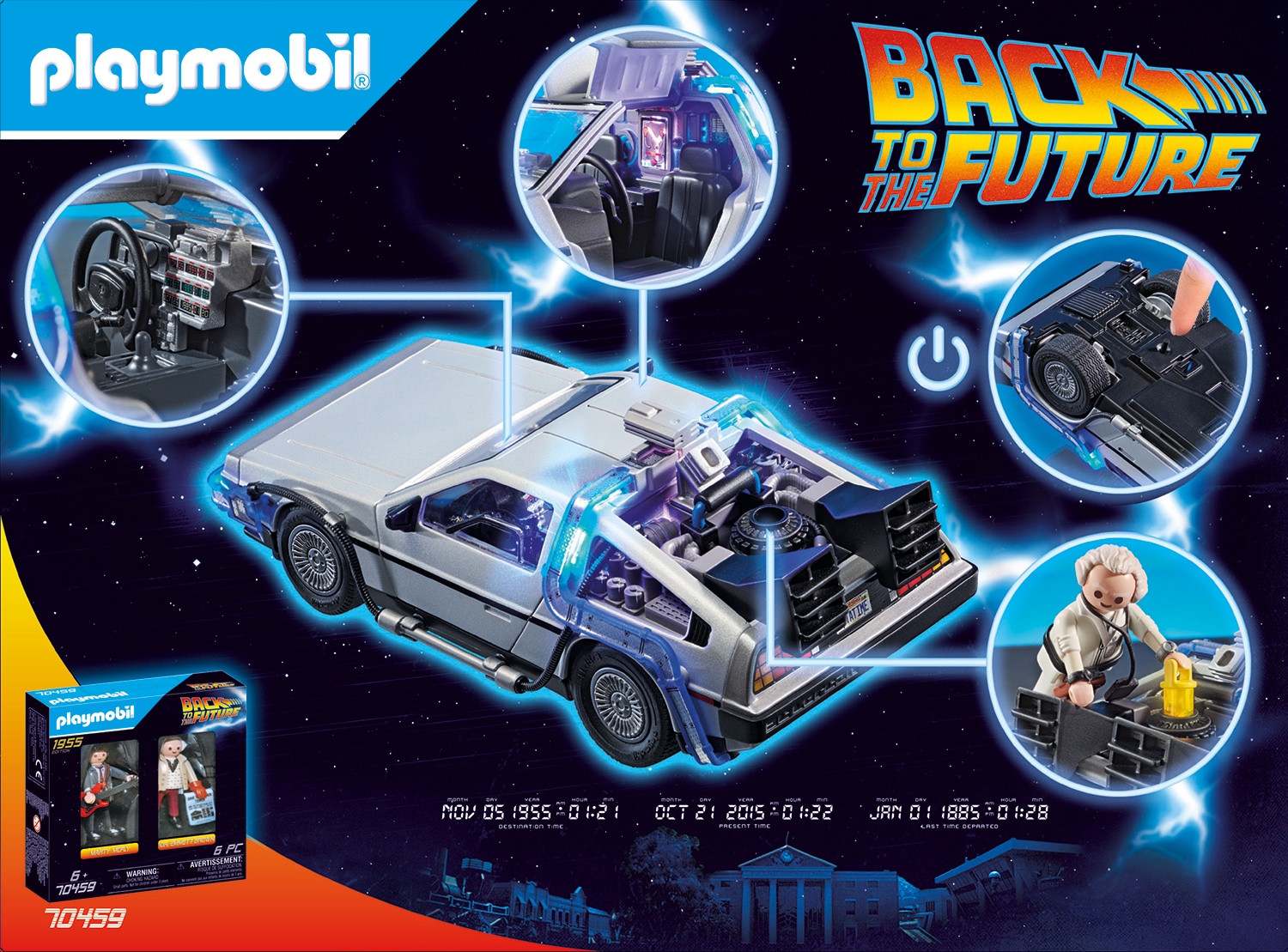 Playmobil® Konstruktions-Spielset »Back to the Future DeLorean (70317), Back to the Future«, (64 St.), Made in Germany