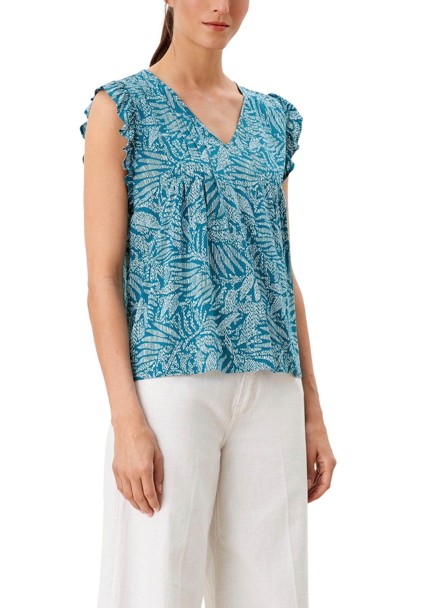 Image of s.Oliver Blusentop, mit Rüschen an den Ärmeln bei Ackermann Versand Schweiz