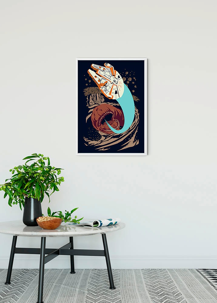Komar Bild »Star Wars Classic Vector Asteroid Worm«, Star Wars, (1 St.), Wandbild zur Dekoration im Kinderzimmer - ohne Rahmen