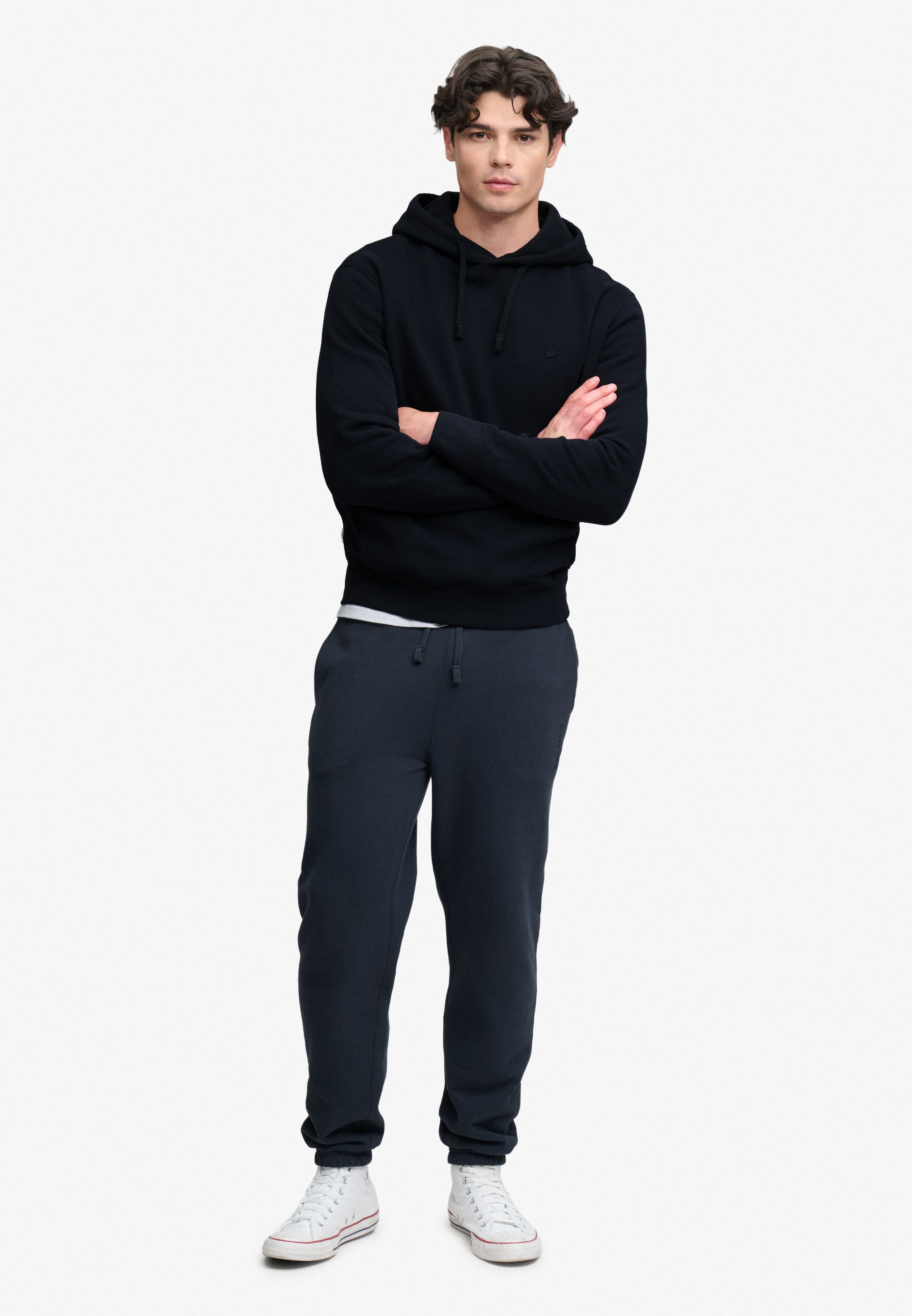 Superdry Sweat à capuche »ESSENTIAL SDCO LOGO HOOD«, mélange coton, coupe régulière
