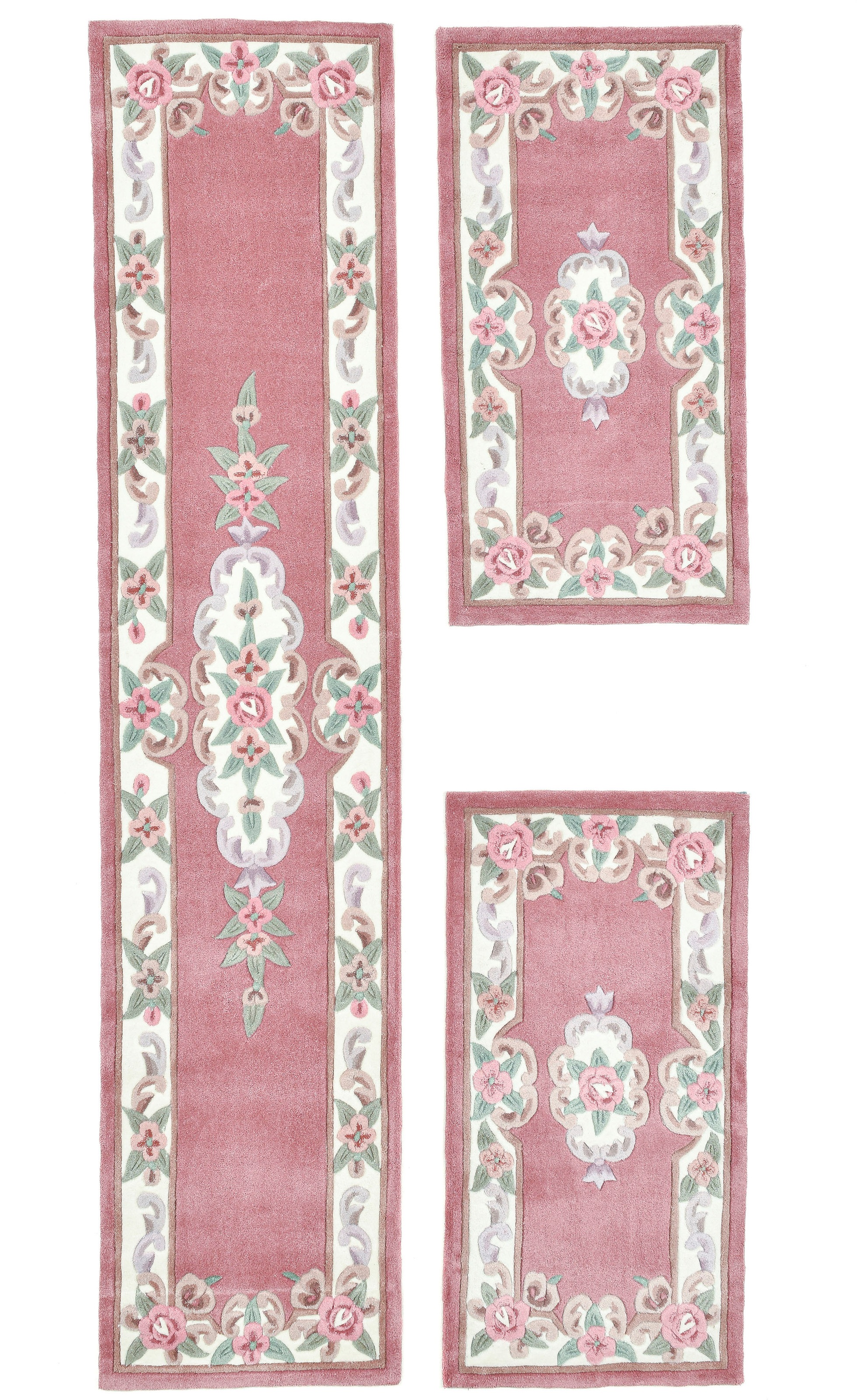 THEKO Bettumrandung »Ming«, (3 tlg.), Bettvorleger, Läufer-Set, hochwertiges Acrylgarn, florales Design