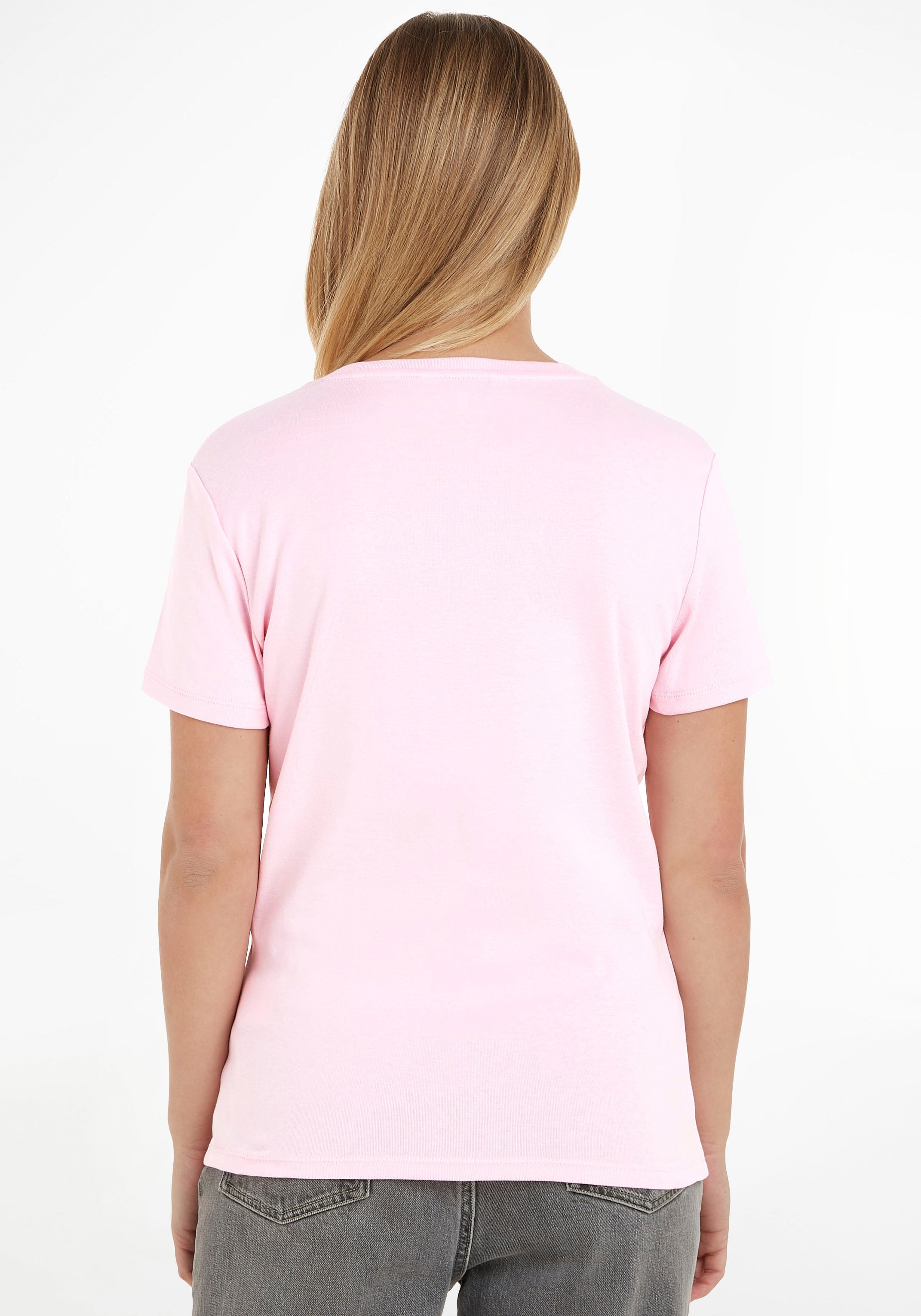 ♕ Tommy Hilfiger T-Shirt versandkostenfrei V-NECK kaufen CODY Logostickerei dezenter mit »SLIM RIB SS«