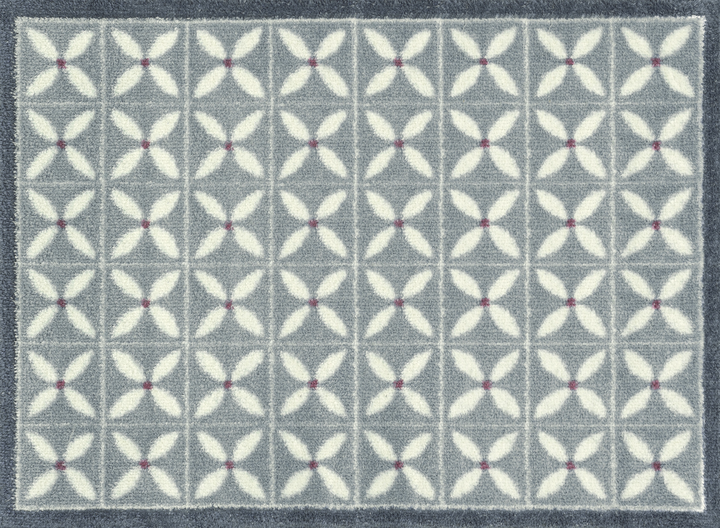 Image of Turtle Mat Fussmatte "Flower Fields Grey" rechteckig 9 mm Höhe