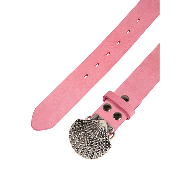 RETTUNGSRING by showroom 019° Ledergürtel, »Gump Pink«, mit austauschbarer  Schliesse »Muschel Nieten« Acheter simplement