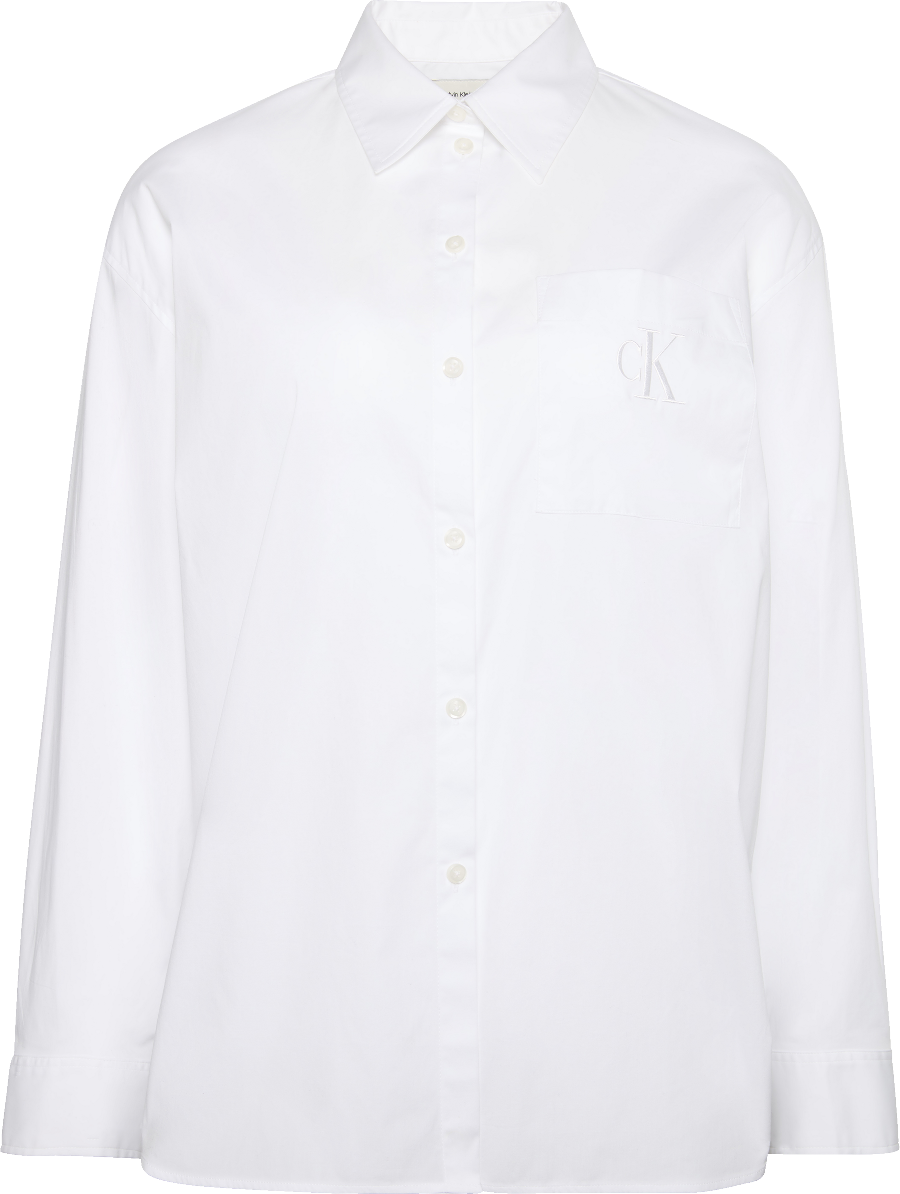 Calvin Klein Jeans Blouse chemise coupe décontractée, broderie sur la poche poitrine