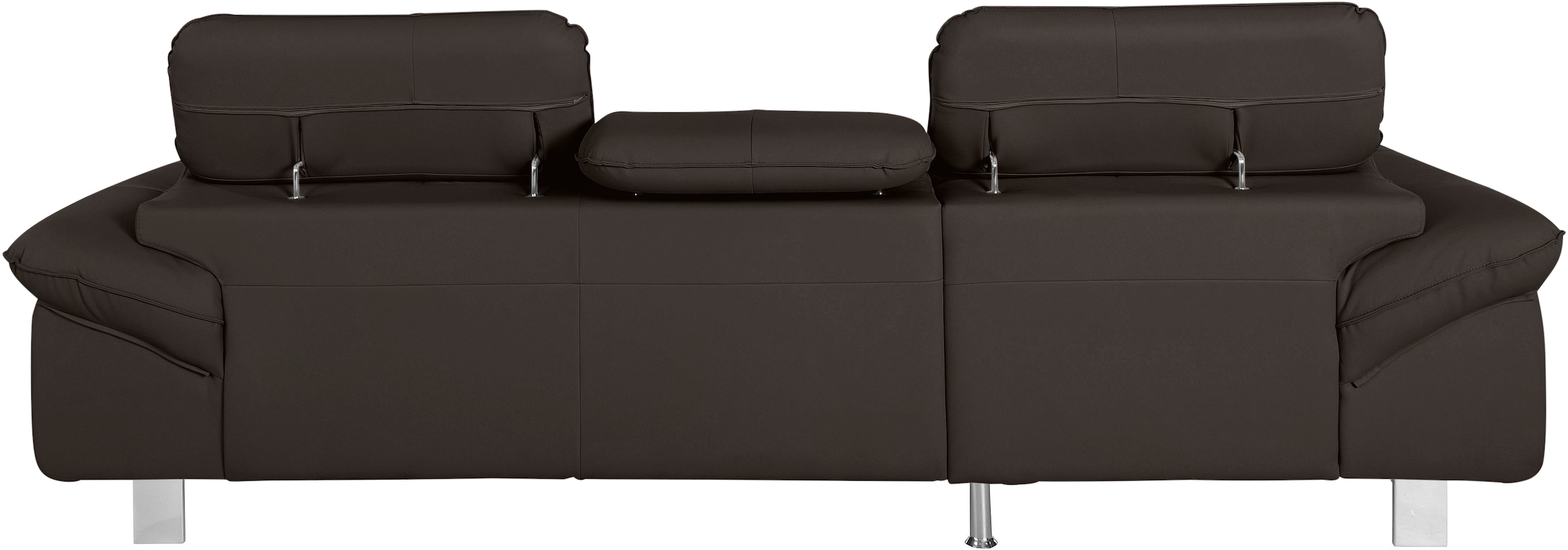 COTTA Ecksofa »Driver L-Form, B: 268 cm, moderne Couch mit Wellenunterfederung, Leder« Kopfteilverstellung, opt. Schlaffunktion + XL Bettkasten, LF:191x129cm