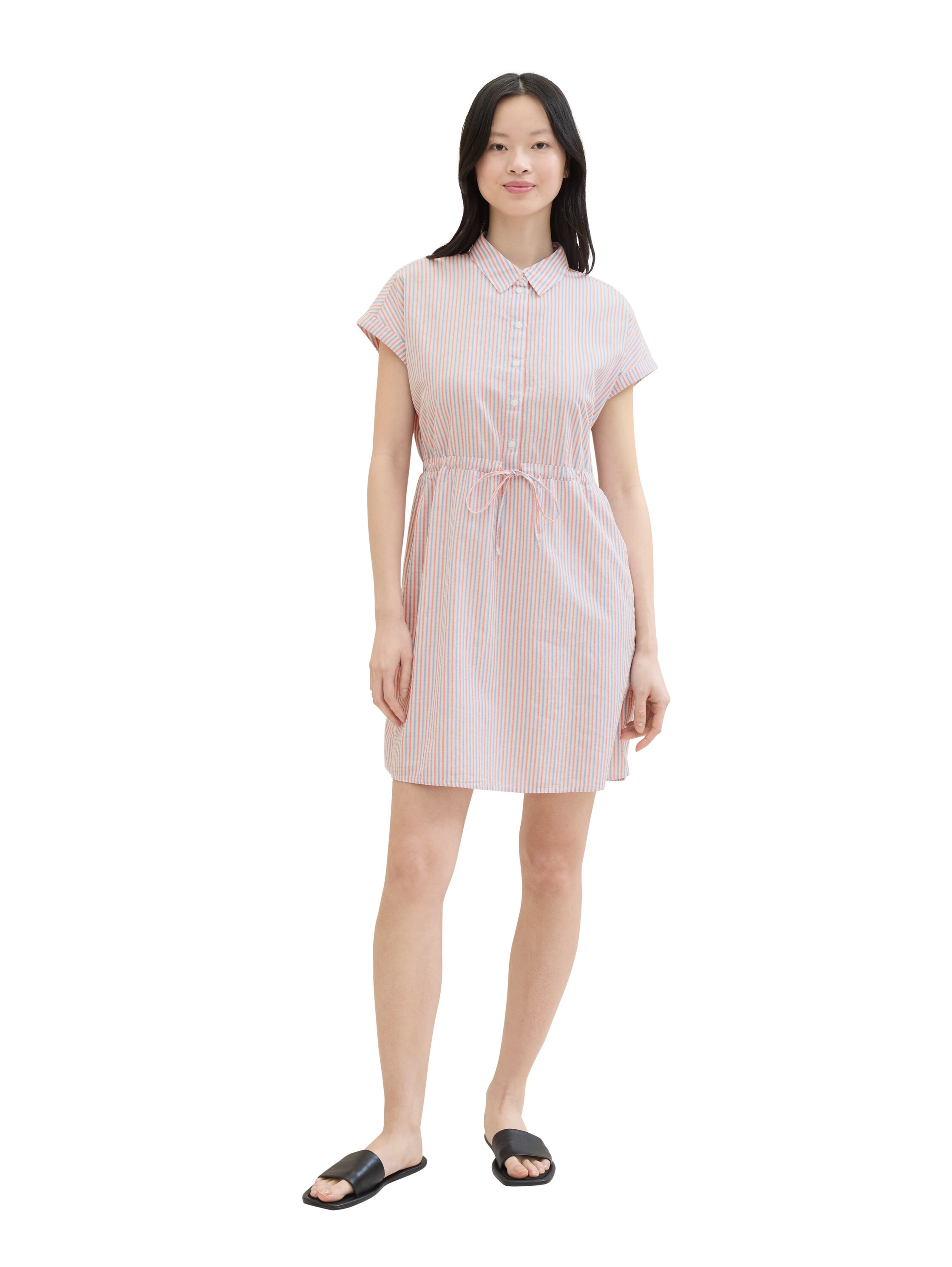 TOM TAILOR Denim Hemdblusenkleid, im Streifendessin