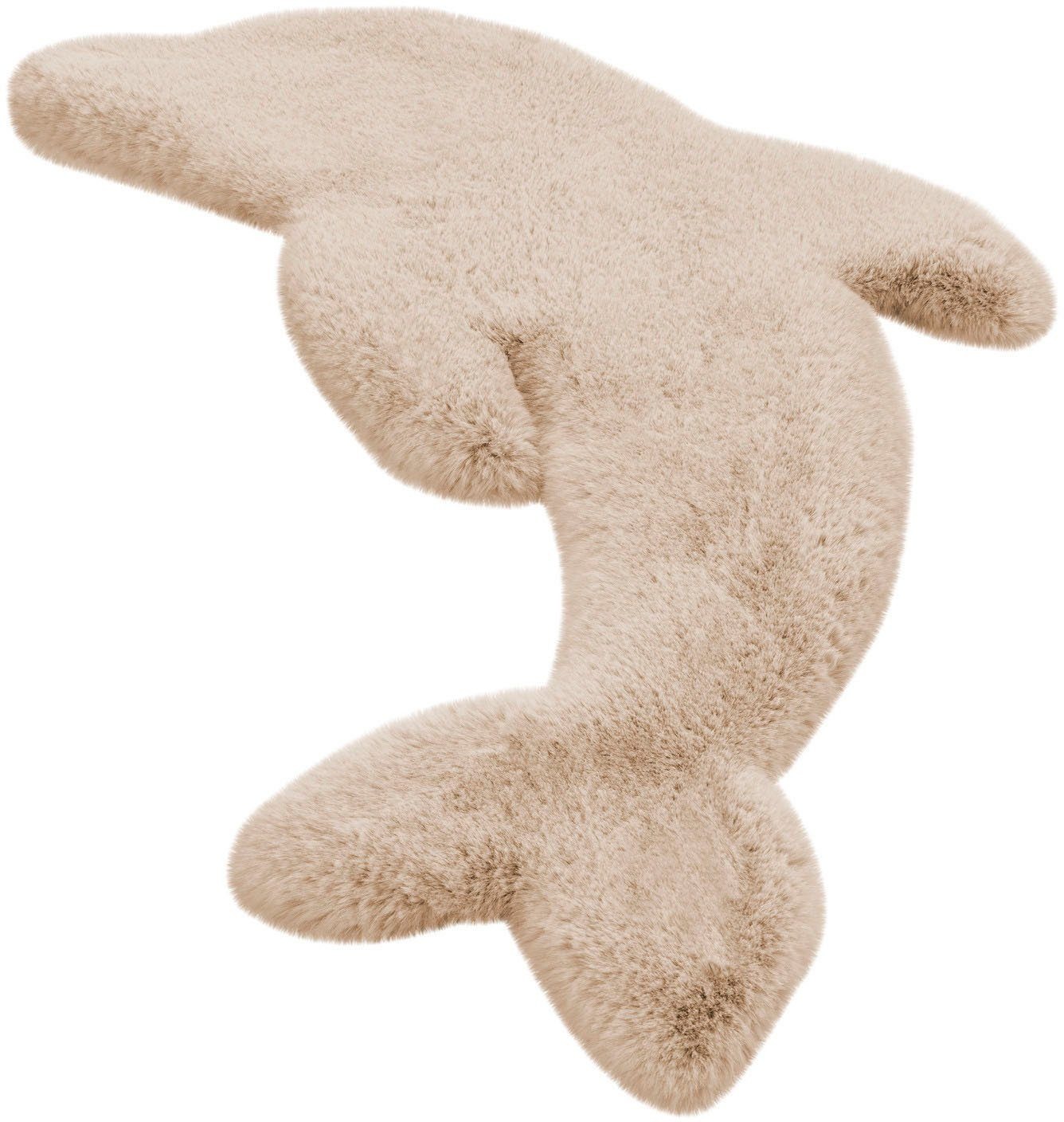 Image of Lüttenhütt Kinderteppich »Delfin«, Motivform, 36 mm Höhe, weich und flauschig, einfarbig, idealer Teppich fürs Kinderzimmer bei Ackermann Versand Schweiz