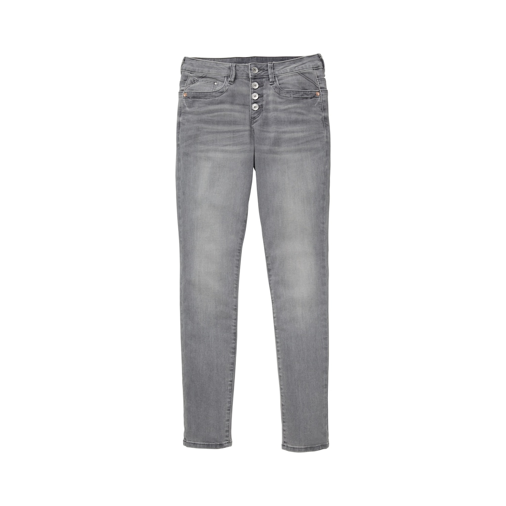 TOM TAILOR Tapered-fit-Jeans, mit Knopfleisten-Verschluss