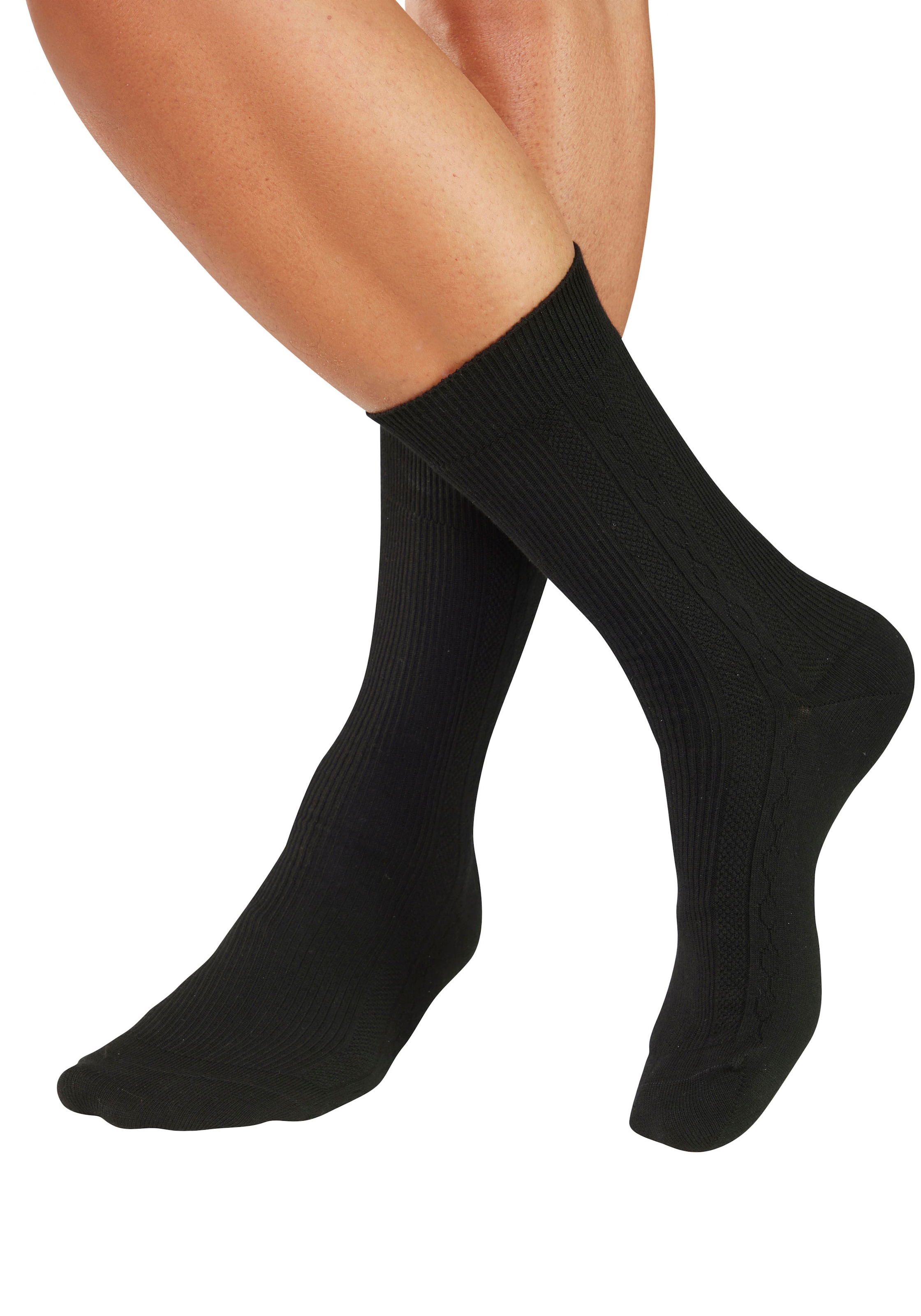 H.I.S Businesssocken »Klassische Herren, Männersocken, unifarben, ohne drückende Naht« Packung, Anzugsocken, 5 Paar tlg. mit dezent eingestrickten Designs