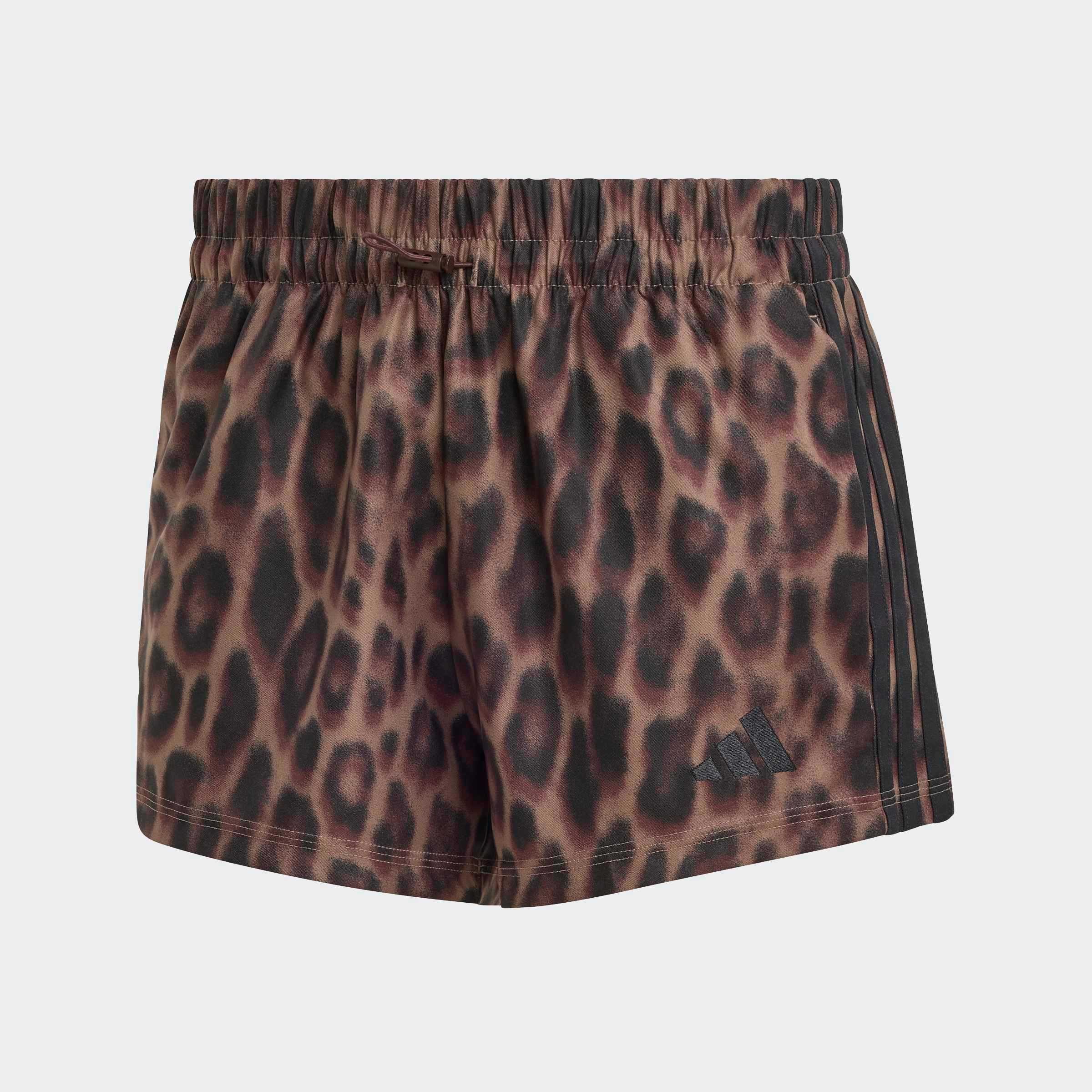 adidas Sportswear Short »SEASONAL ESSENTIALS LEOPARD PRINT WOVEN MIT 3-STREIFEN«