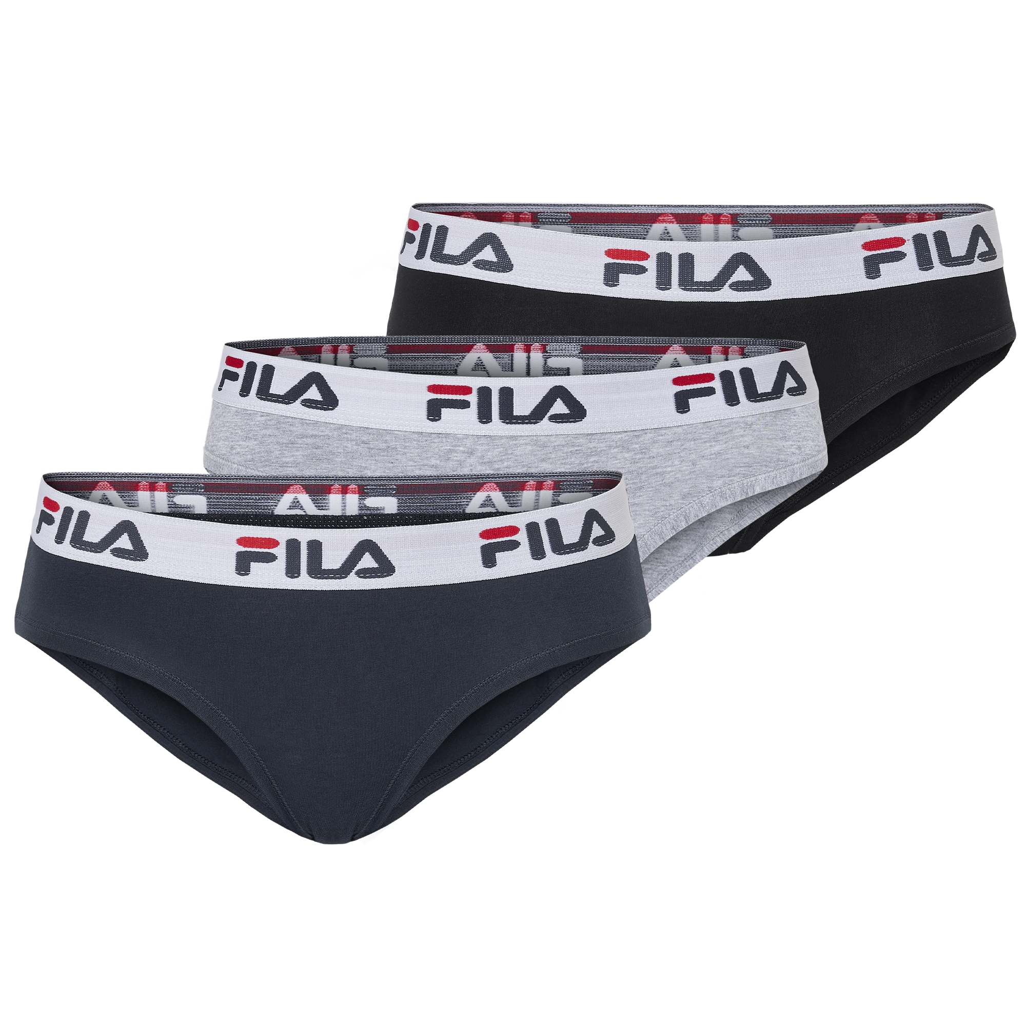 Image of Fila Slip "WOMAN BRIEF" 3er Pack, mit elastischem Logobund