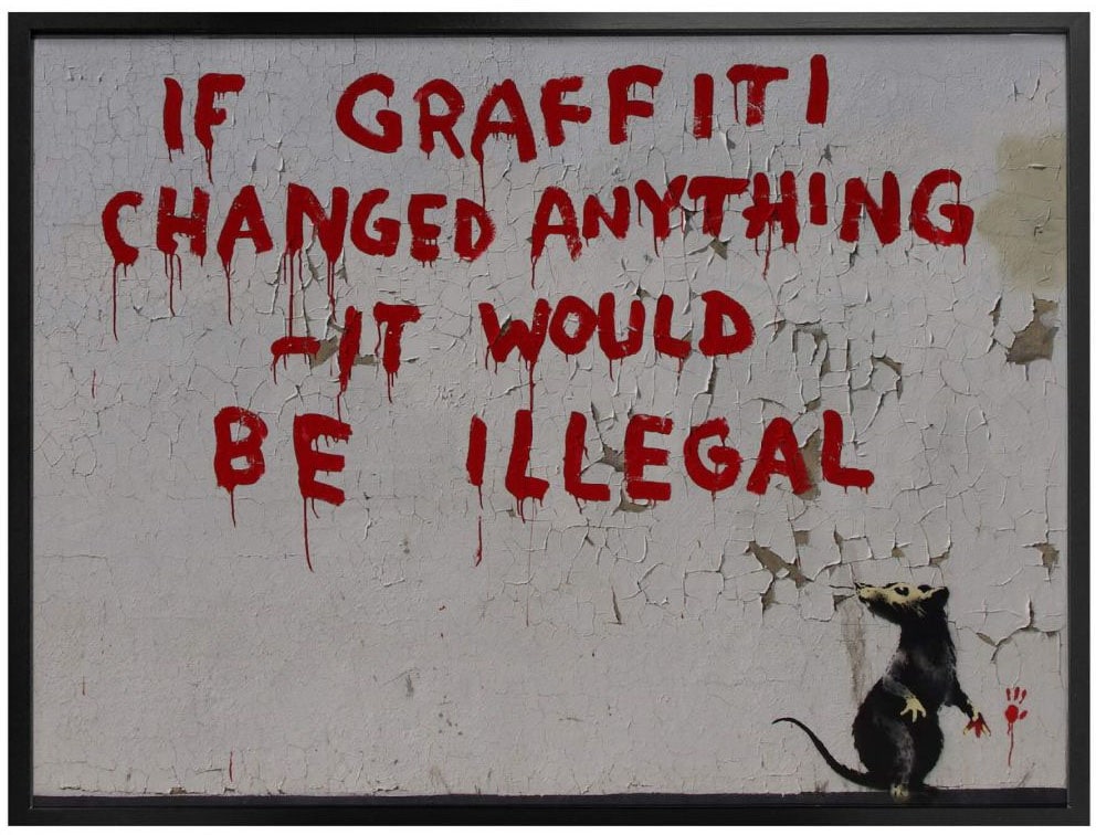 Wall-Art Poster »Strassenkunst If graffiti changed anything«, Graffiti, (1  St.), Poster, Wandbild, Bild, Wandposter kaufen
