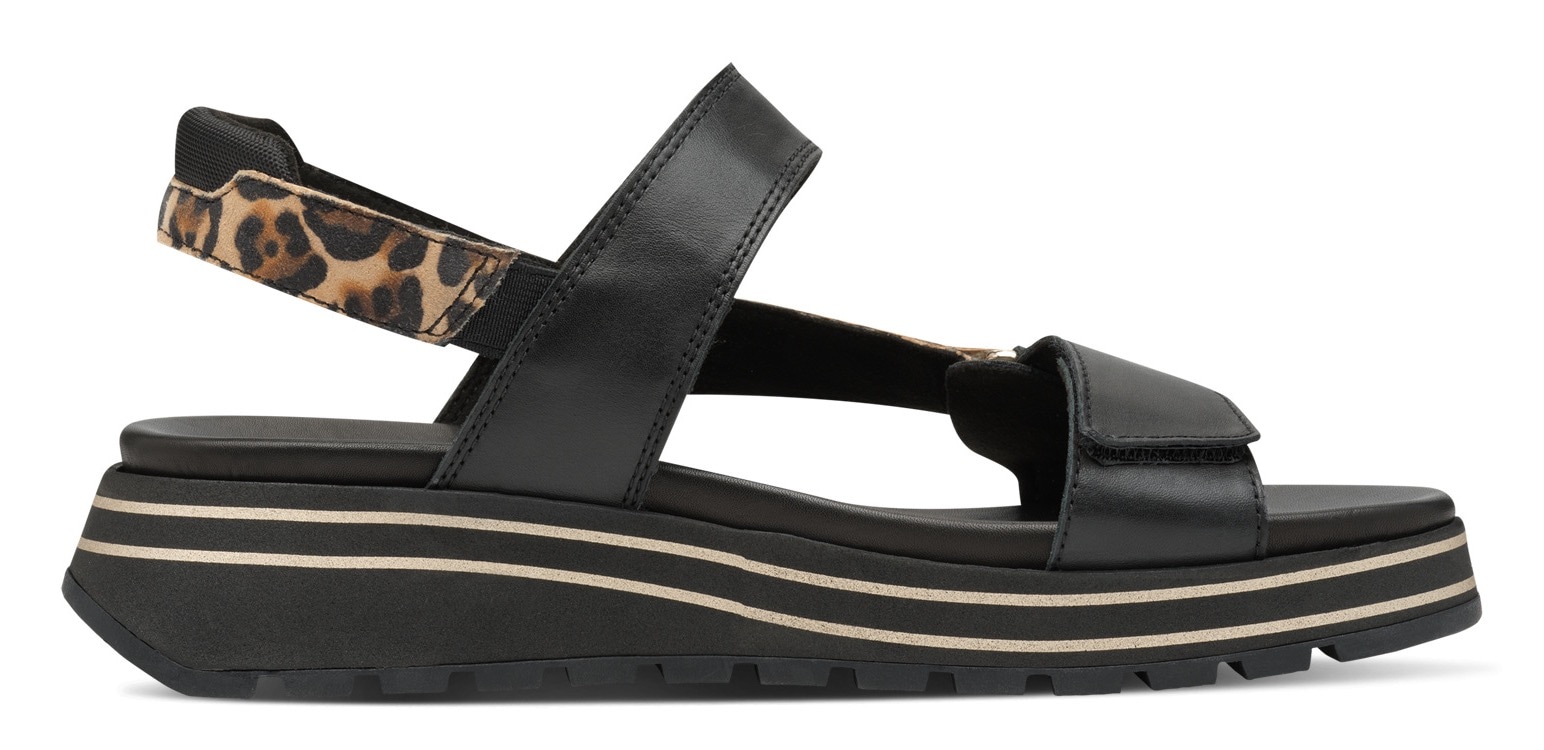 Tamaris Sandales compensées  , Trekkingsandale, Riemchensandale mit verstellbaren Klettverschlüssen