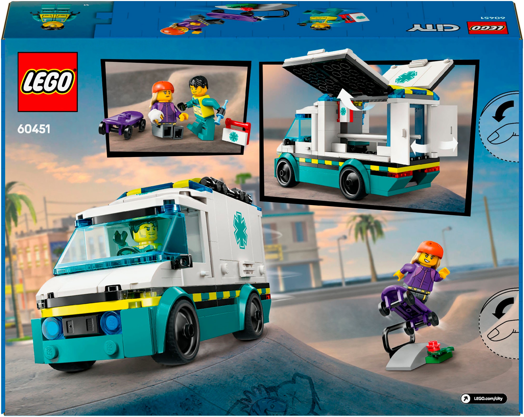 LEGO® Pions de construction »Rettungswagen (60451), LEGO City« Made in Europe