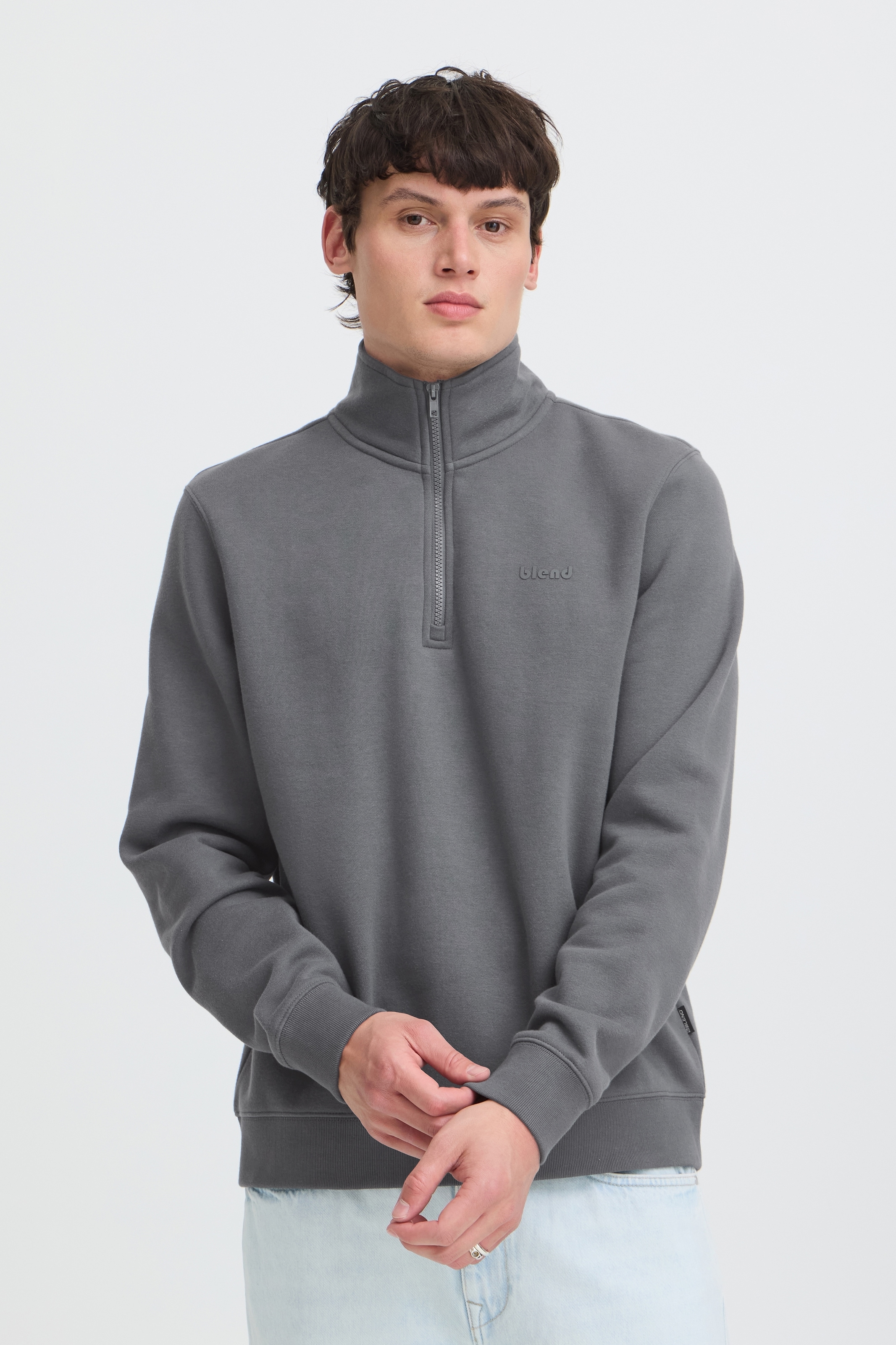 Image of Blend Sweatshirt "BHDOWNTON HALFZIP PP NOOS", Baumwollmischung, regular fit
