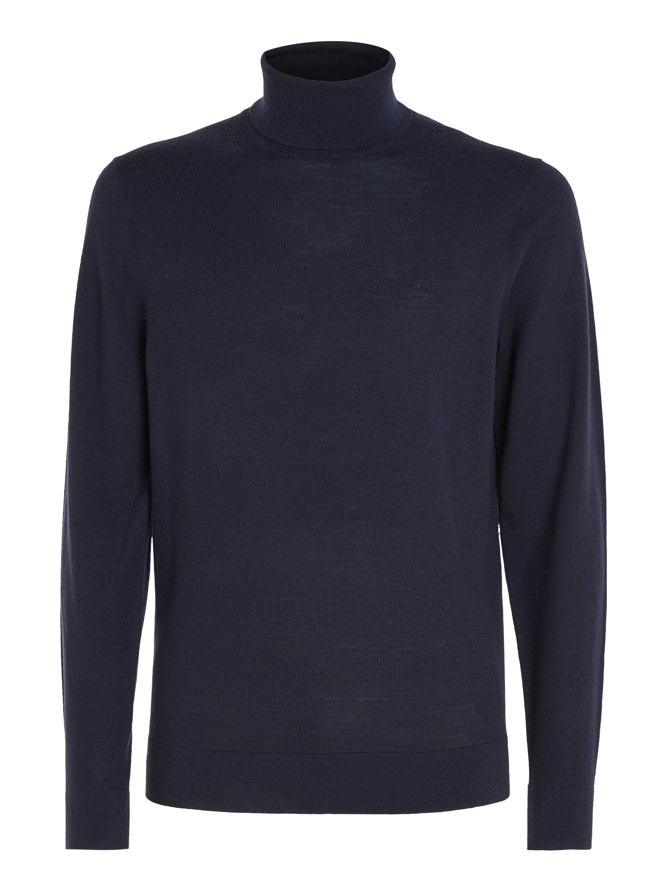 Calvin Klein Rollkragenpullover »SUPERIOR WOOL TURTLE NECK«, mit Logostickerei