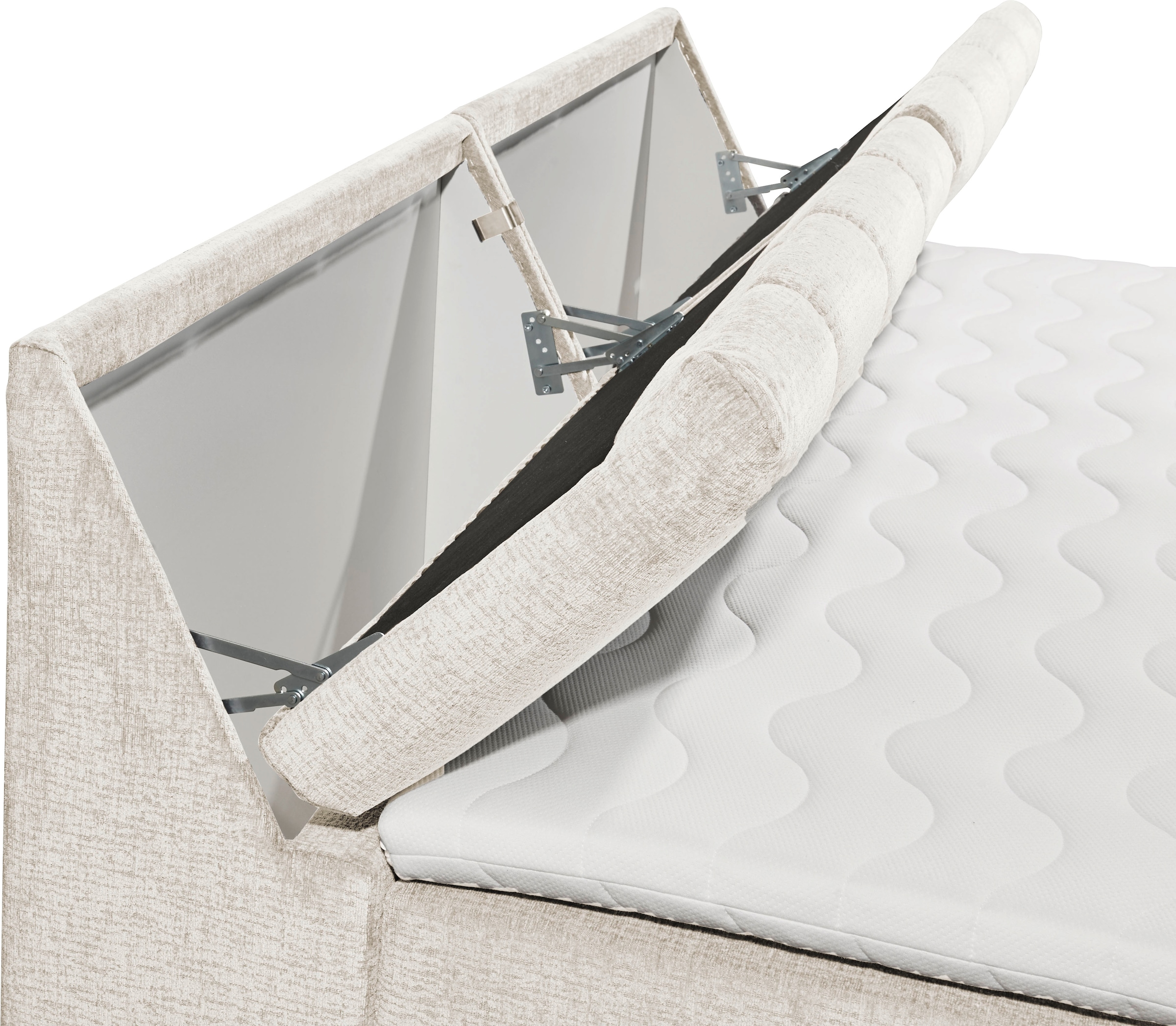 ED EXCITING DESIGN Lit boxspring »Elkford, Familienbett in der Grösse 240x200cm« inkl. Stauraum im Kopfteil