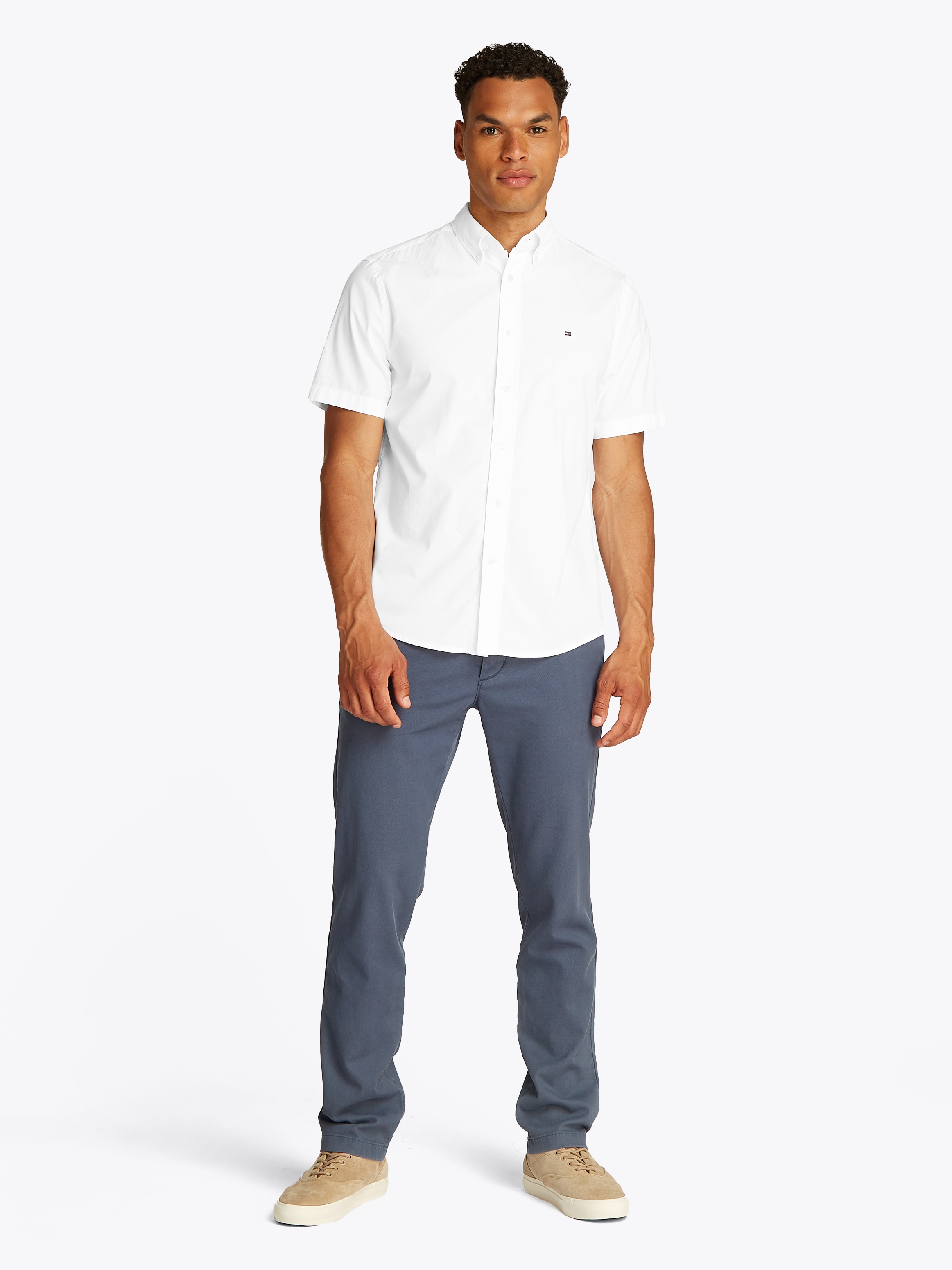 Tommy Hilfiger Kurzarmhemd »FLEX POPLIN SOLID S/S SHIRT«