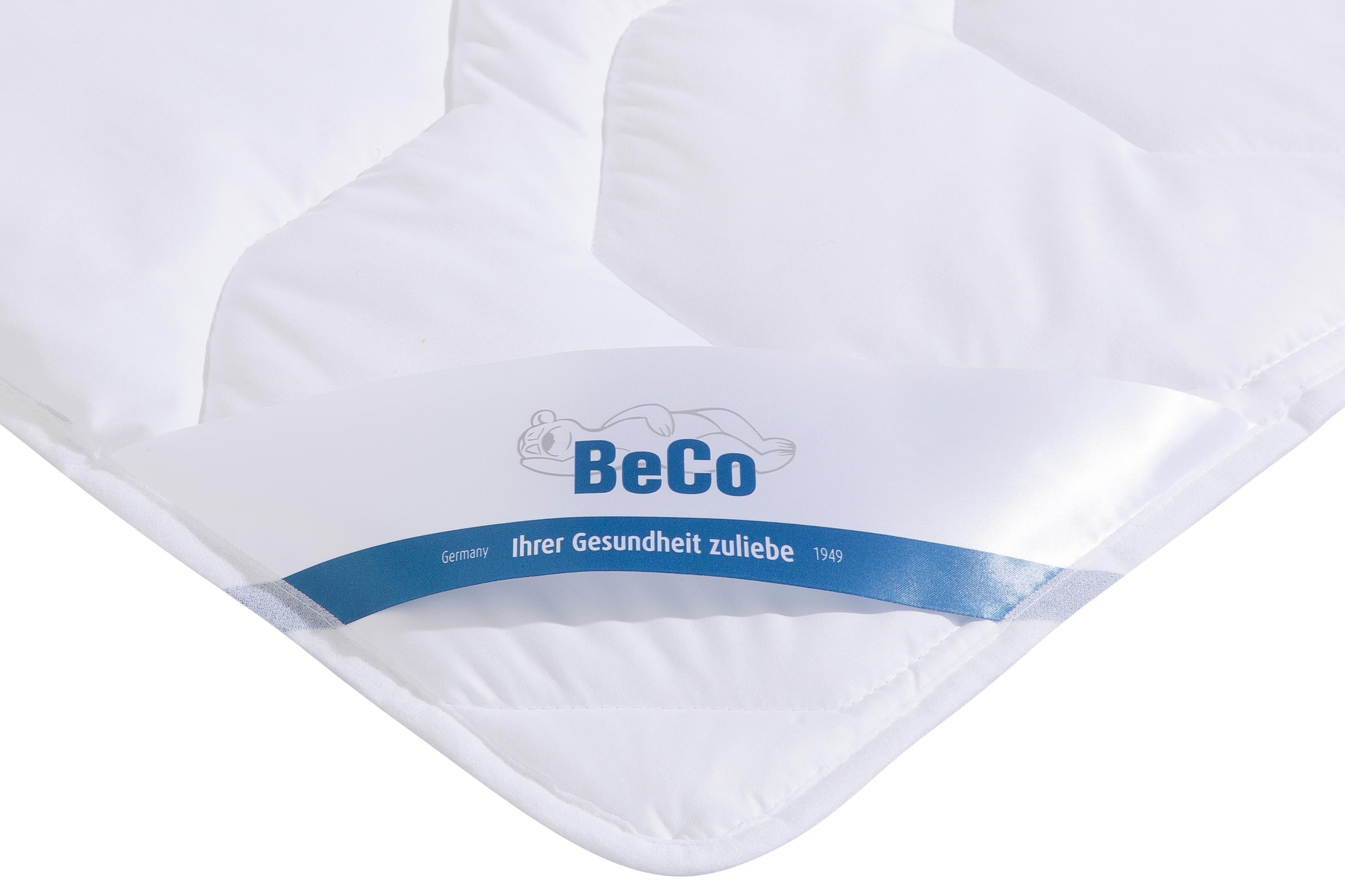 Beco Kunstfaserbettdecke »Antibac«, leicht, Füllung 100% Polyester, Bezug Microfaser, (1 St.), Ideal für Hausstauballergiker und Personen mit hohen Hygieneansprüchen