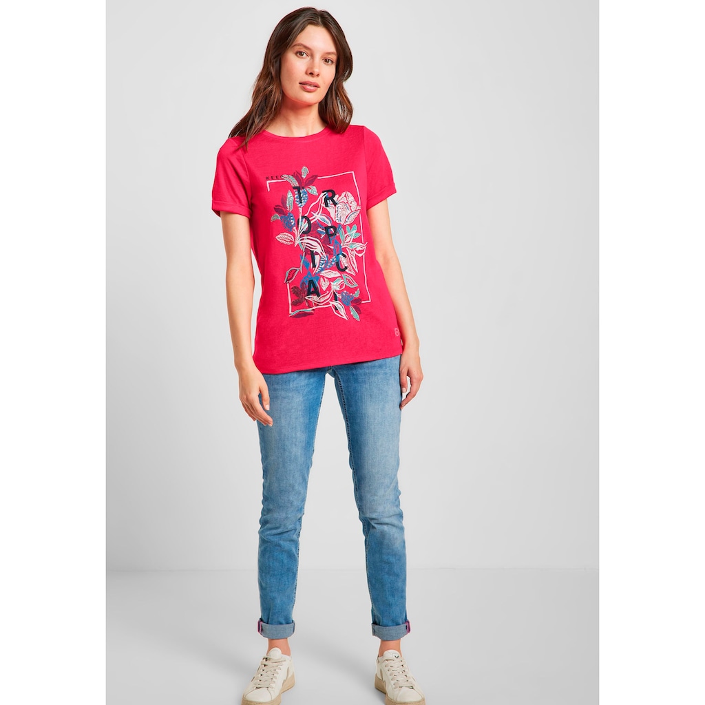Cecil T-Shirt »LINENLOOK_Shape print«