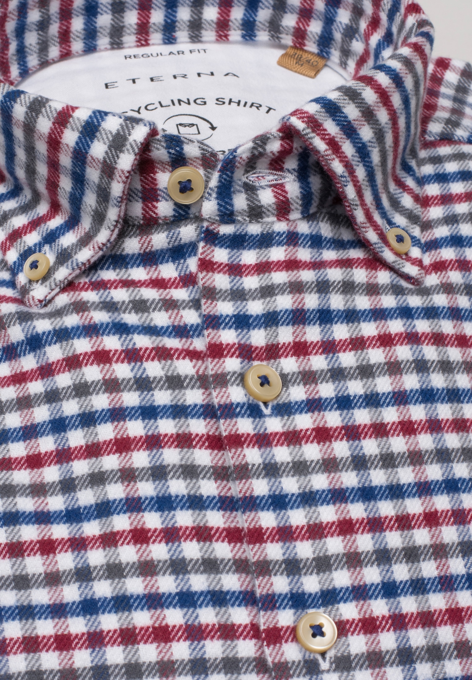 Eterna Langarmhemd »REGULAR FIT« EASY IRON (bügelleicht)