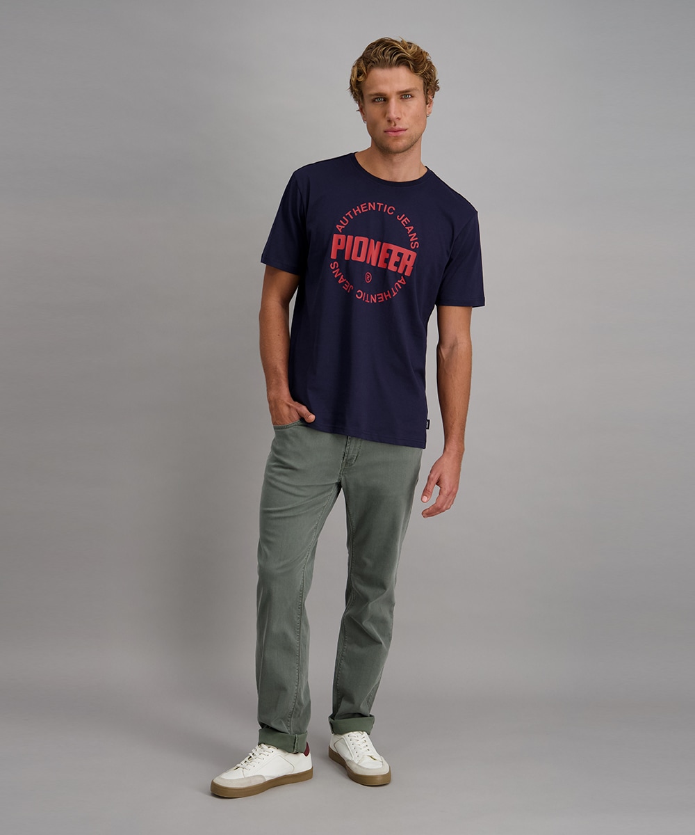 Pioneer Authentic Jeans T-shirt avec imprimé devant, col rond