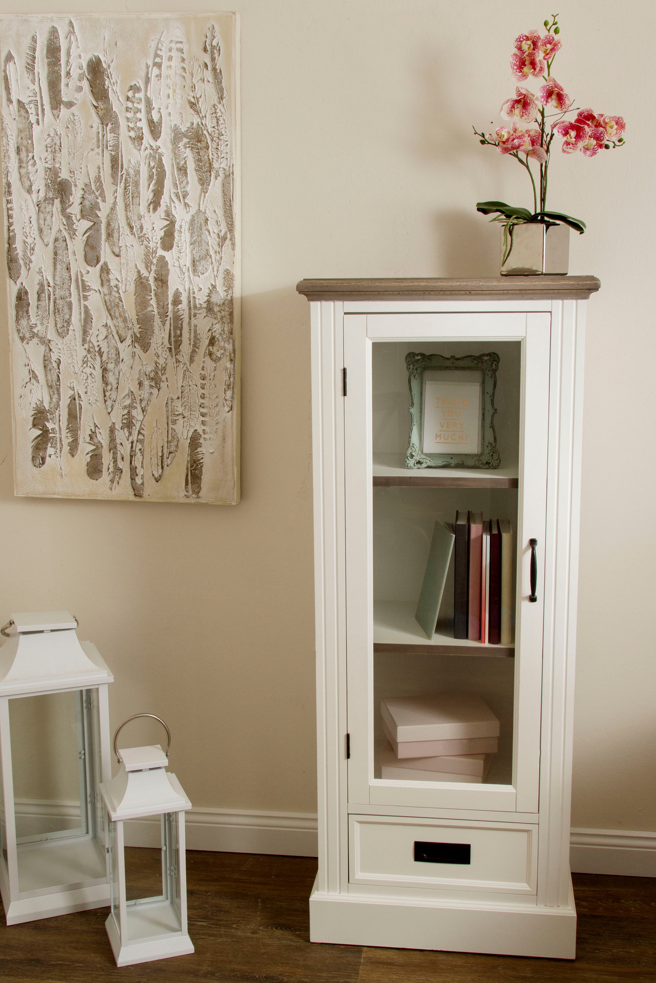 Image of my Flair Vitrine »Rita«, Holz, Metall und Glas, Landhausstile, Handgefertigte Vitrine bei Ackermann Versand Schweiz