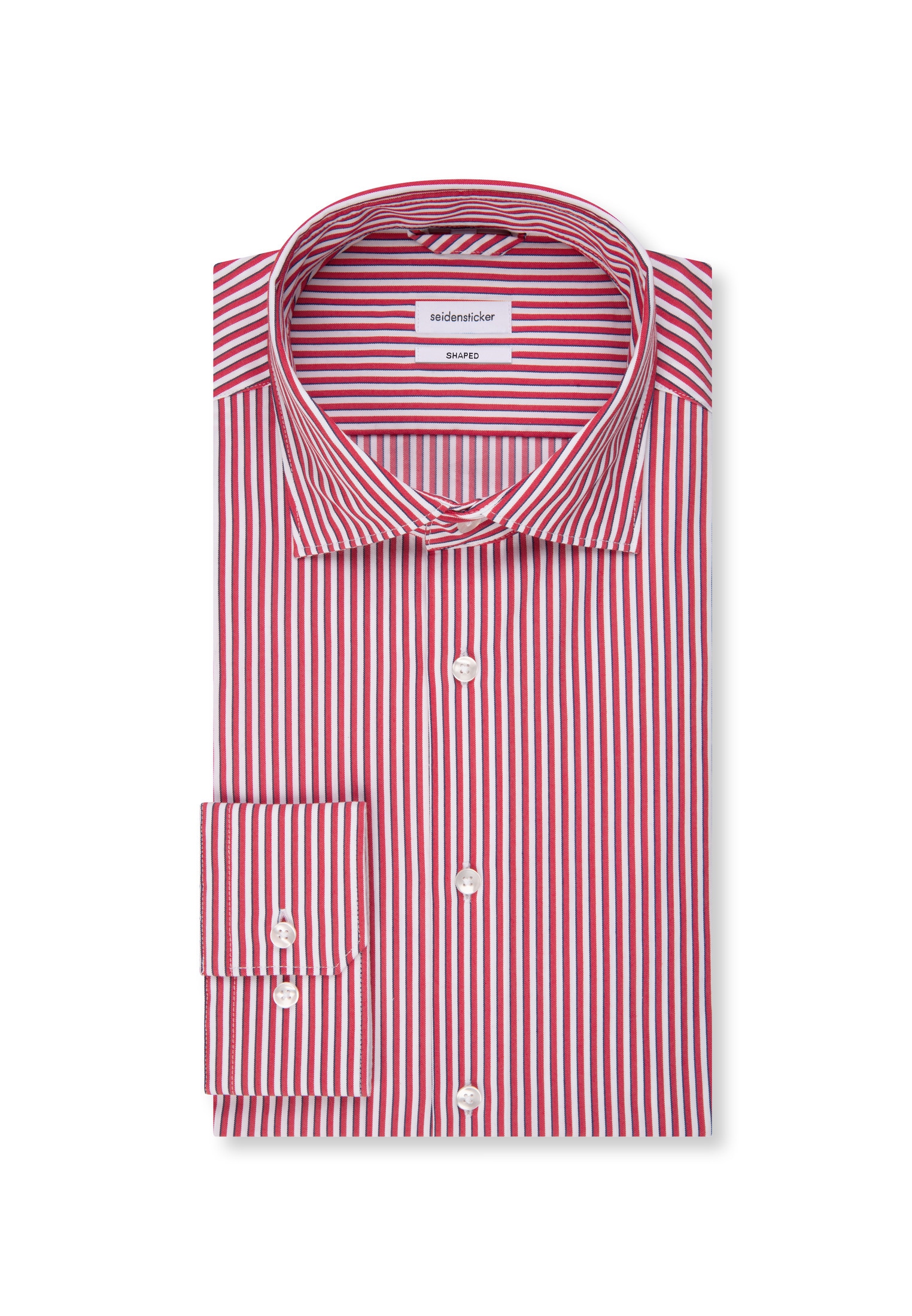 seidensticker Businesshemd »Shaped« Shaped 1/1 Kentkragen Streifen