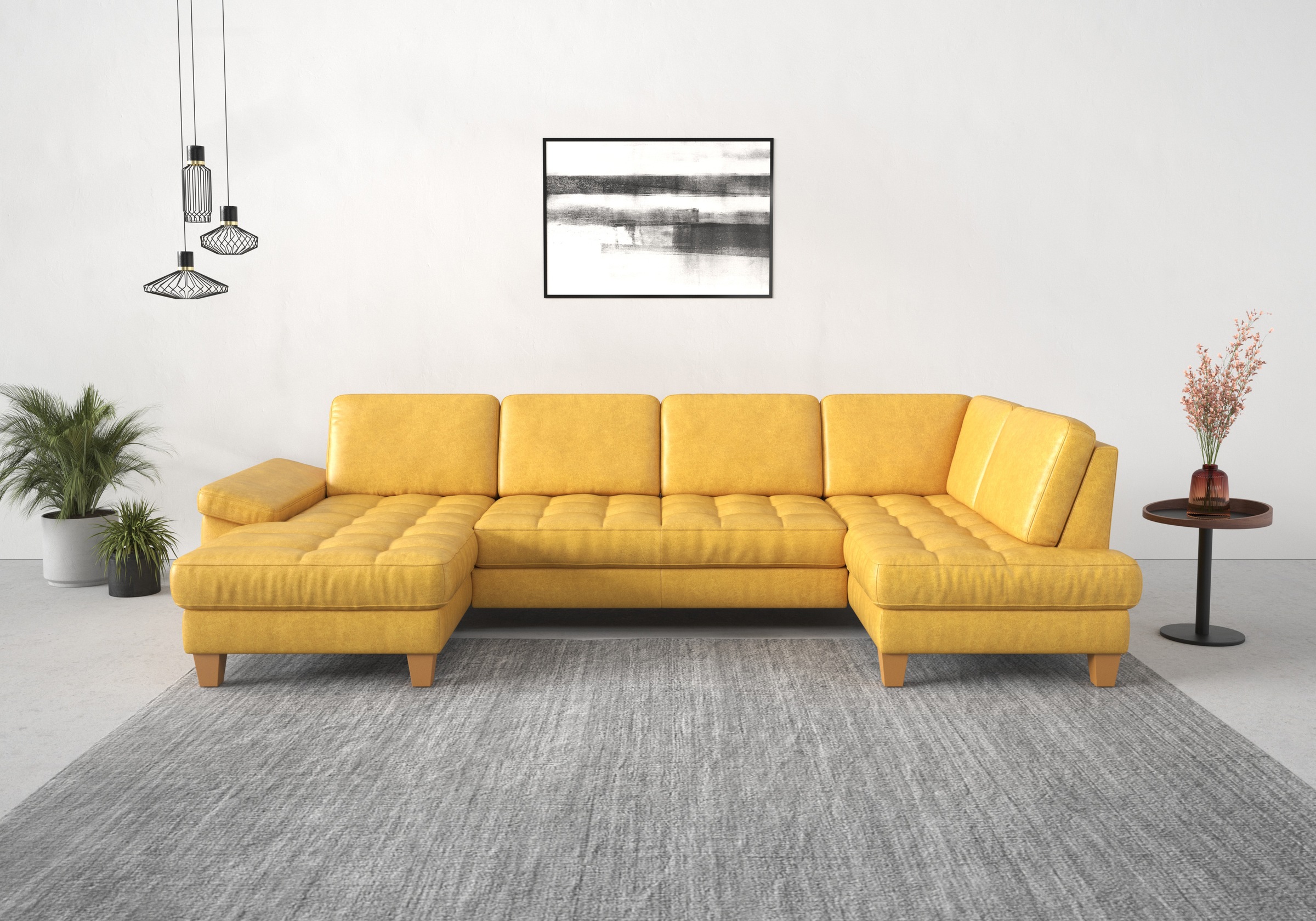 sit&more Wohnlandschaft »Westham U-Form«, wahlweise mit Bettfunktion, Bettkasten, Sitztiefenverstellung