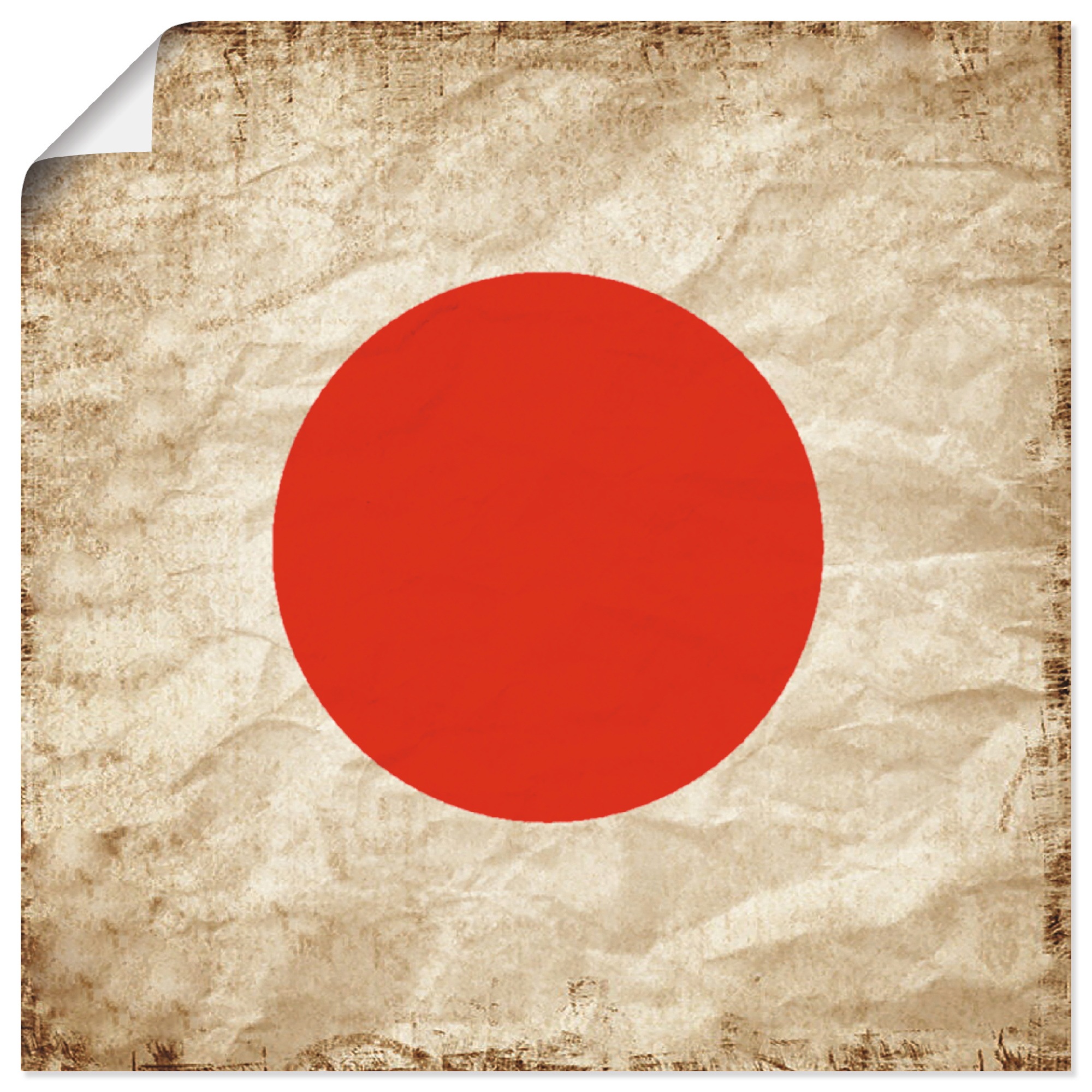 Image of Artland Wandbild »Japanische Flagge Japan Symbol«, Zeichen, (1 St.), in vielen Grössen & Produktarten - Alubild / Outdoorbild für den Aussenbereich, Leinwandbild, Poster, Wandaufkleber / Wandtattoo auch für Badezimmer geeignet bei Ackermann Versand Schwei