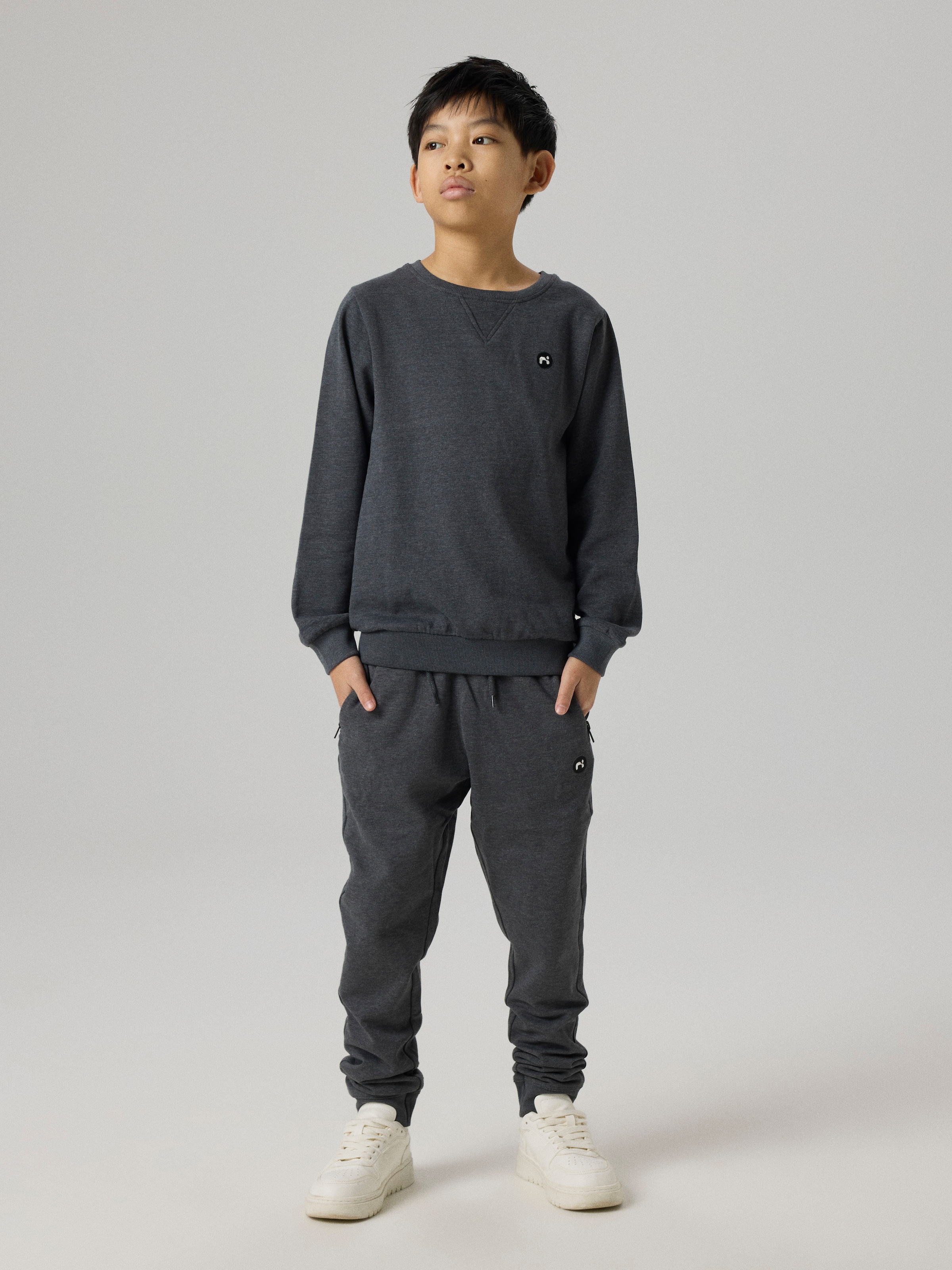 Name It Sweat-shirt »NKMVIMO für Jungen mit Bündchen und klassischer Form«, uni, décontracté, coupe régulière, mélange coton, col rond
