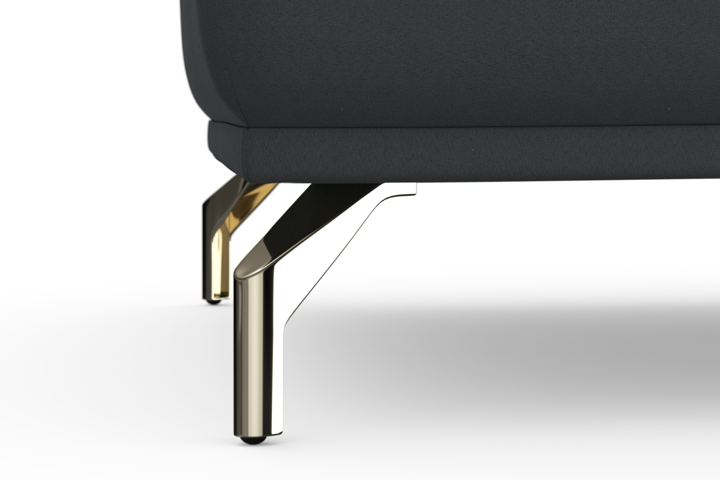 sit&more Hocker »Bailando« mit Federkern und satinierten Nickelfüssen