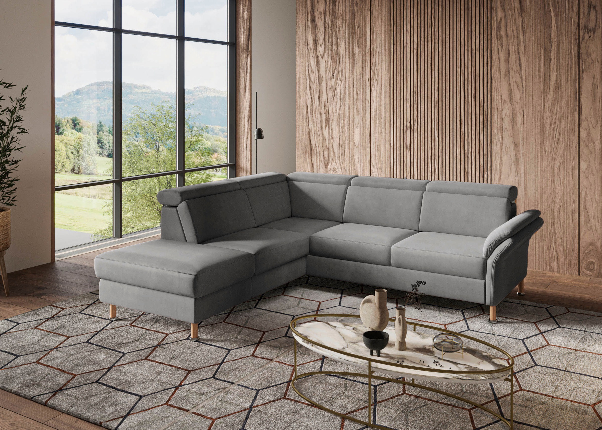 Home affaire Ecksofa »Calypso L-Form« mit Relaxfunktion motorisch im Sofa 2,5- Sitzer