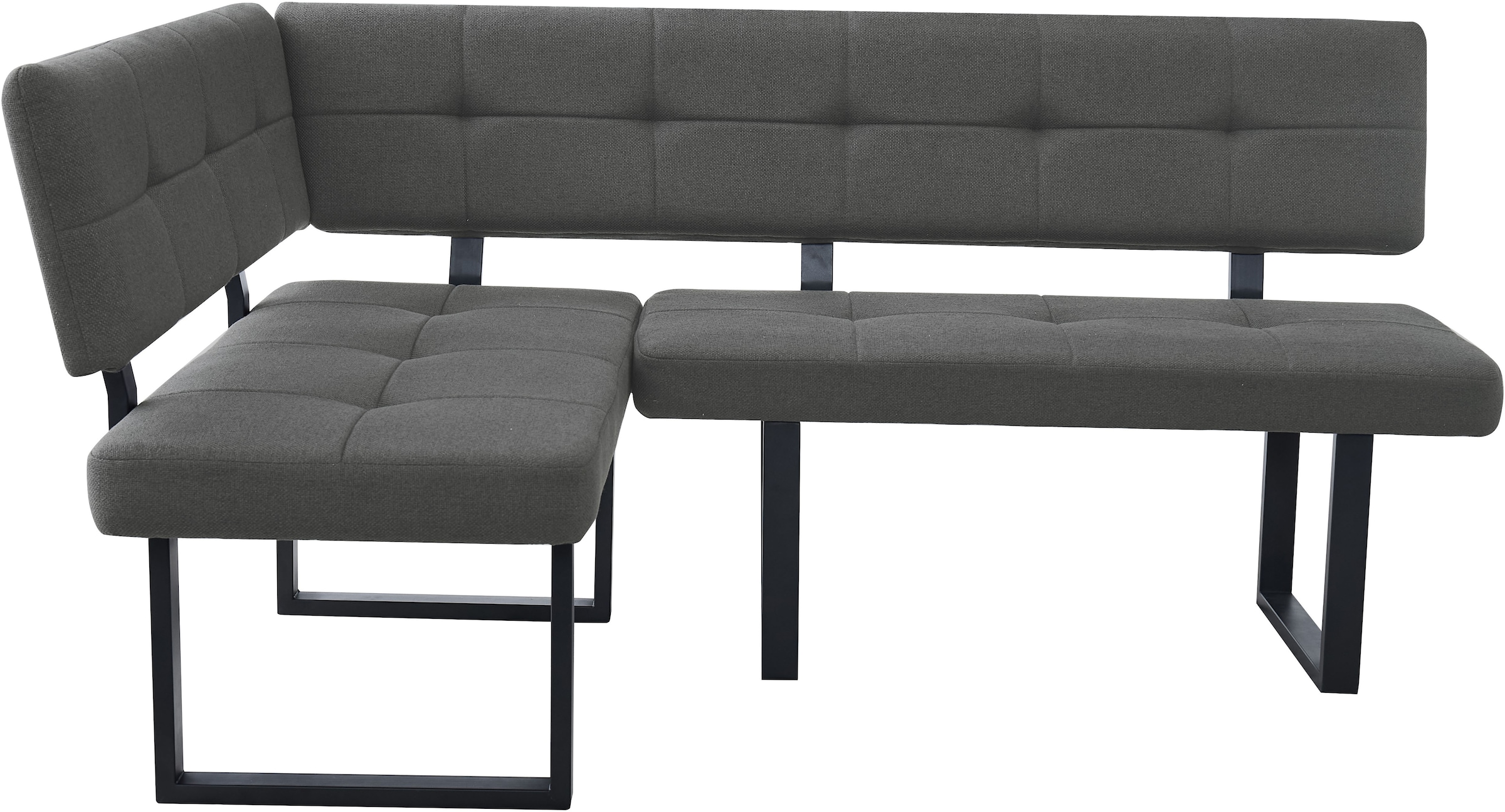 GOODproduct Ensemble de bancs d'angle »Alabama« Ensemble d'épargne, 4 tlg. Sitzgruppe mit Federkern, 2 Freischwingern und Sinterstein-Tisch