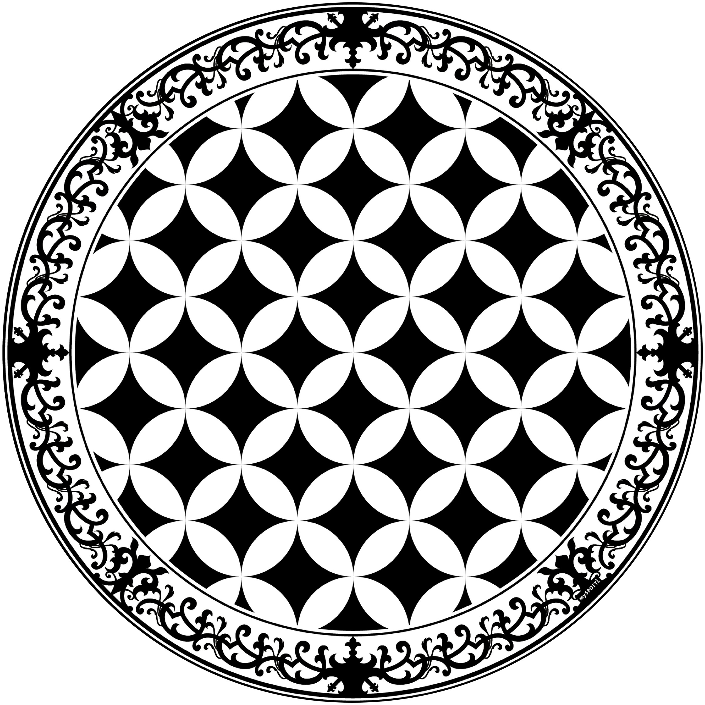 Image of MySpotti Vinylteppich »Buddy Chadi«, rund, 0,5 mm Höhe, wasserfest und statisch haftend bei Ackermann Versand Schweiz