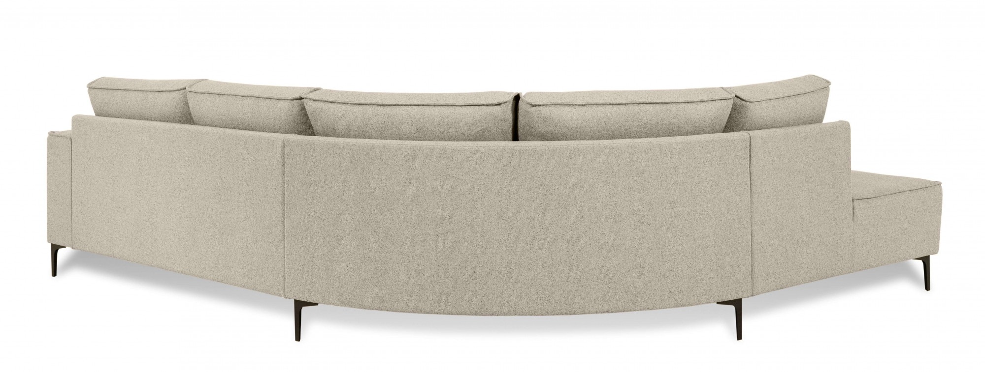 Places of Style Ecksofa »Casina«, mit abgerundeter Ottomane, in einem weichen Chenille-Stoff