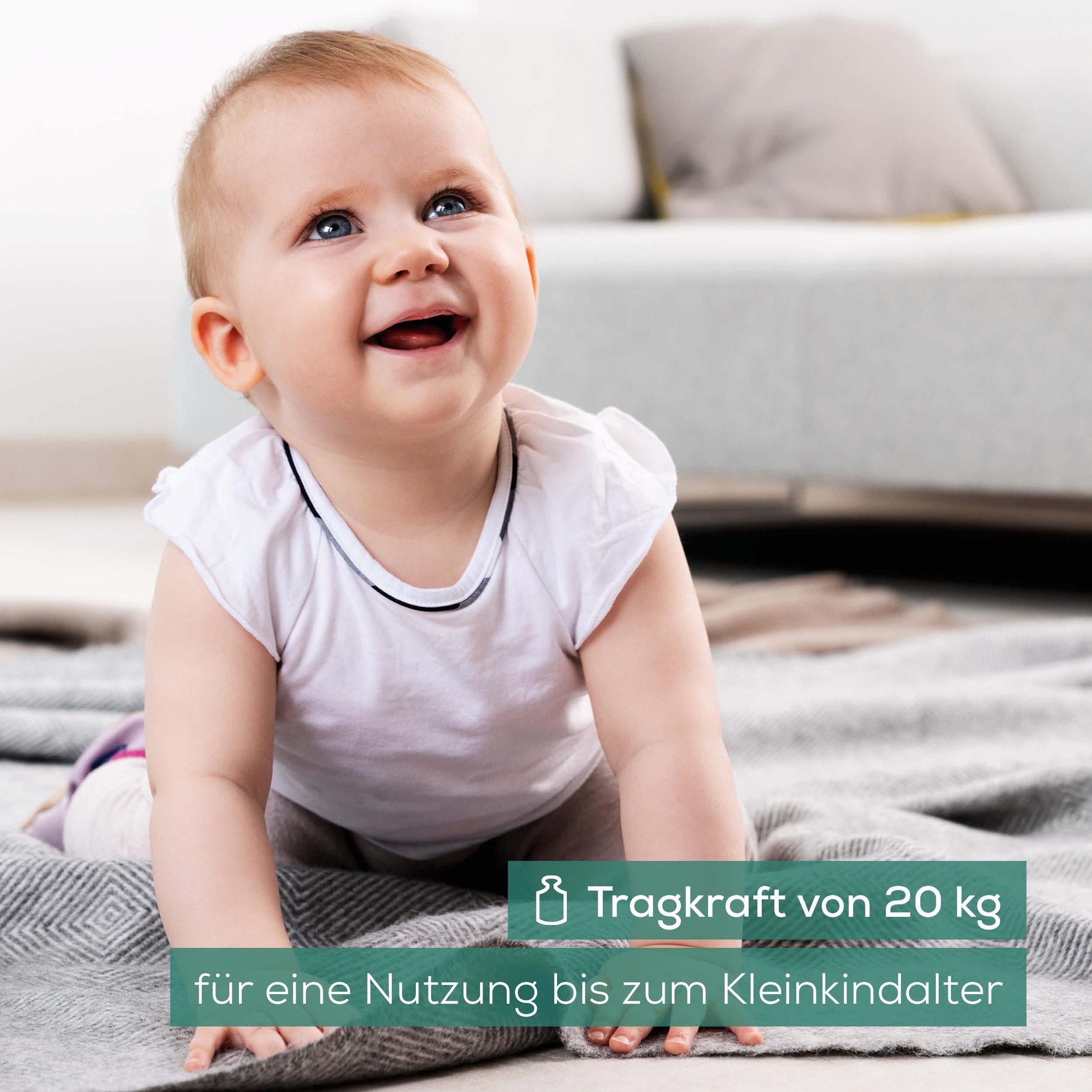 BEURER Personenwaage »BY 80 Babywaage mit Hold-Funktion für genaues Wiegen trotz Strampeln«, Rutschfeste Gummifüsse, einfach zu reinigen