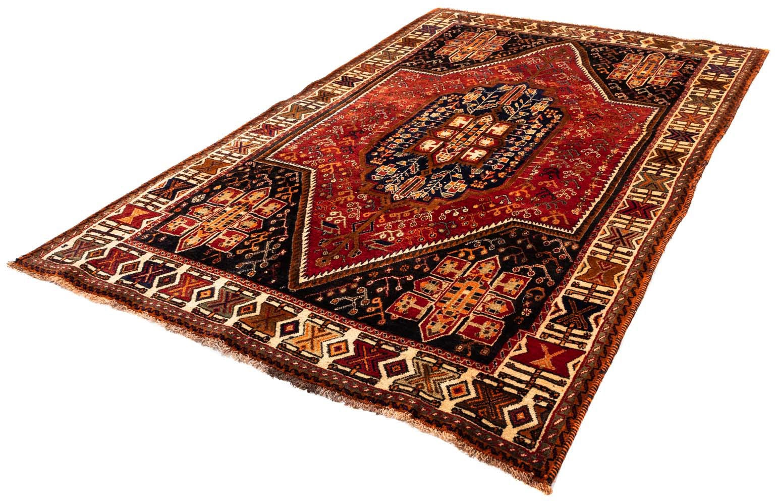 Wollteppich »Shiraz Medaillon 255 x 163 cm«, rechteckig, Unikat mit Zertifikat