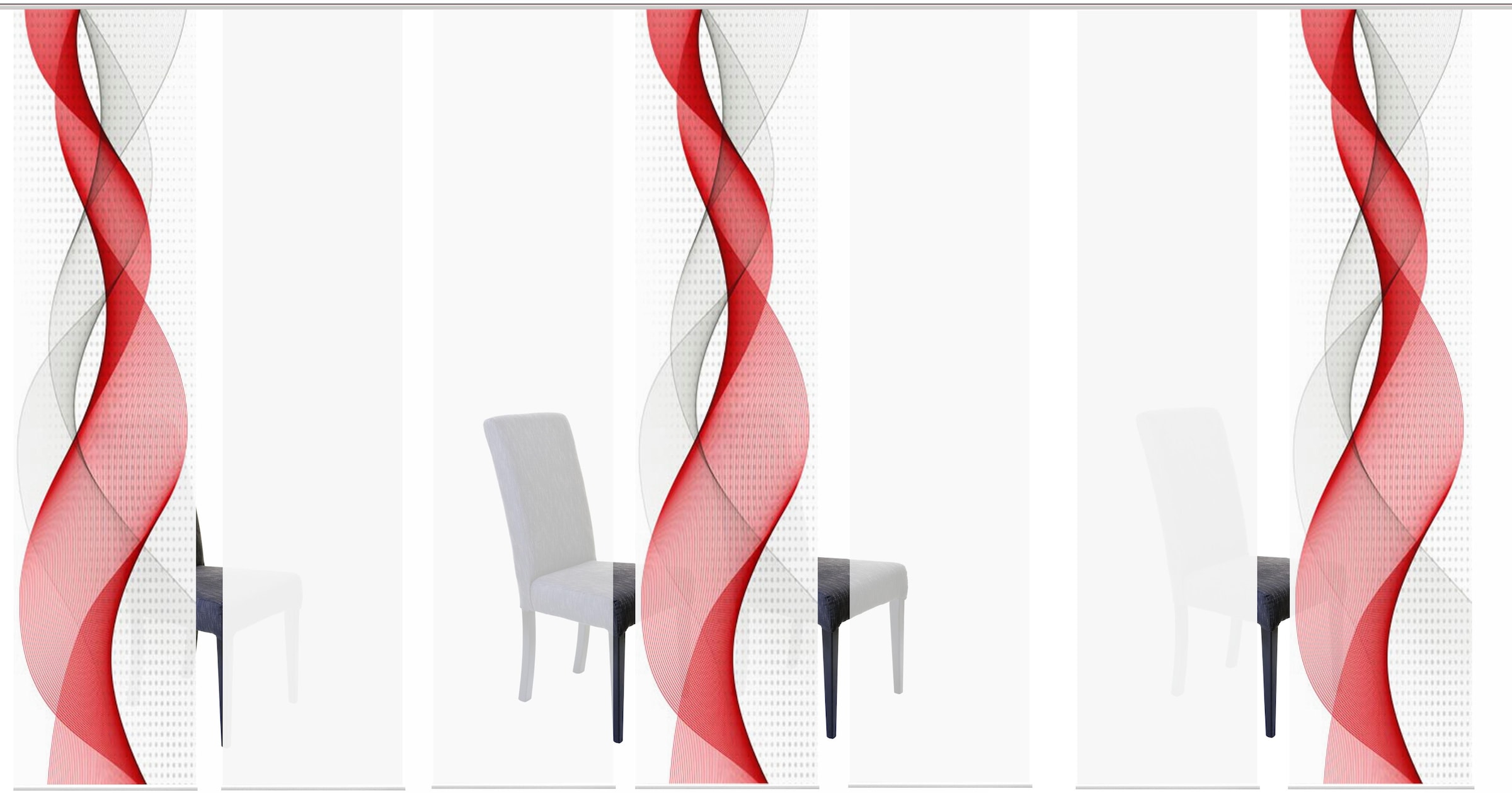 HOME WOHNIDEEN Schiebegardine »OPALIA 7ER SET« Paneelwagen 7 Stk. tlg. HxB: 245x60