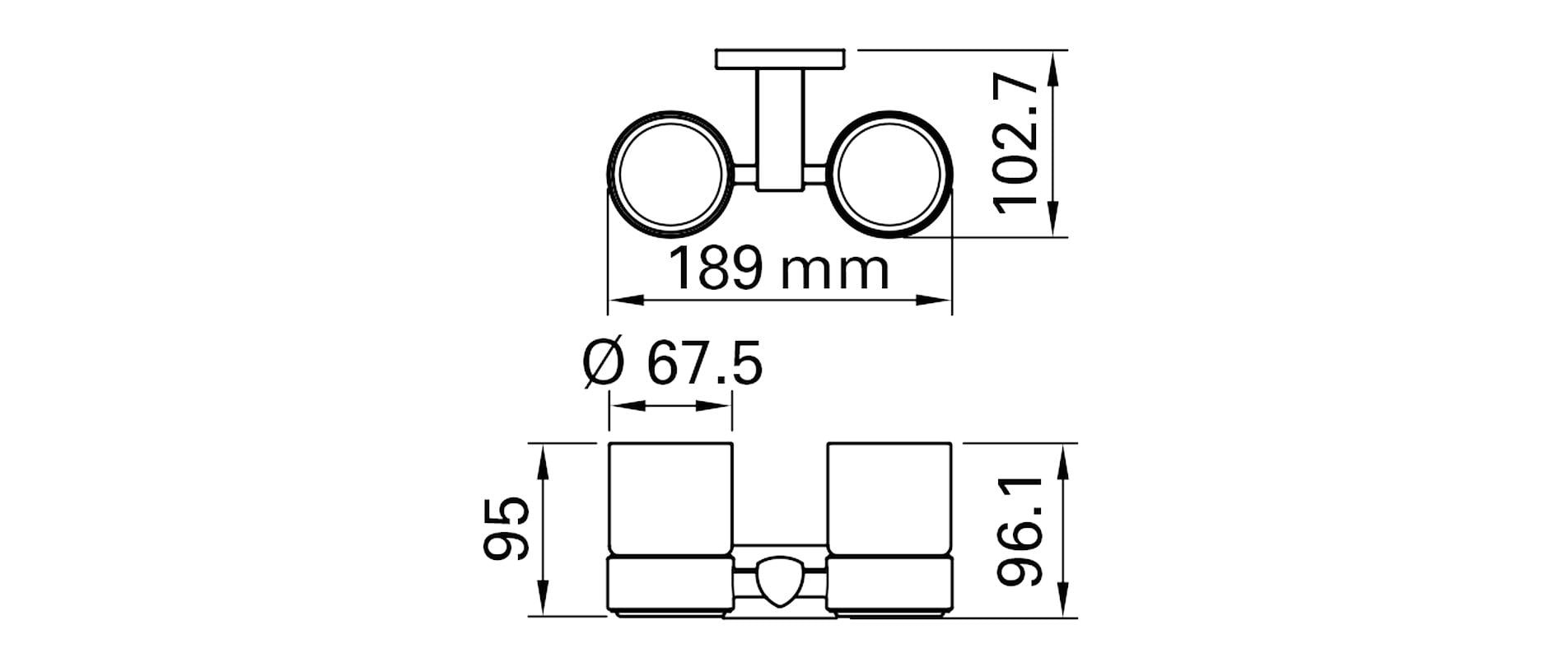 diaqua Badaccessoire-Set "schwarz matt, doppel"