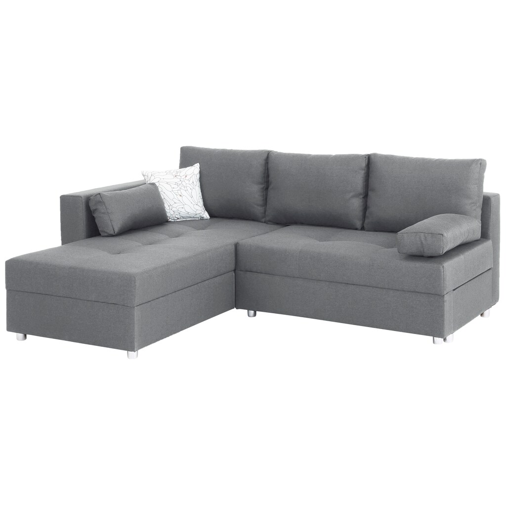 Home affaire Ecksofa »Sassari-Italia«, mit Bettfunktion und Bettkasten, Federkern-Polsterung