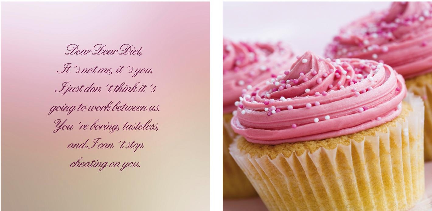 Image of queence Leinwandbild "Cupcakes" Bar & Lounges Essen Foto Kunst Modern Schriftzug Schriftzüge Sprüche Sprüche & Texte Set, Premium-Leinwandstoff, Handarbeit aus Deutschland, Spruch, 2er Set