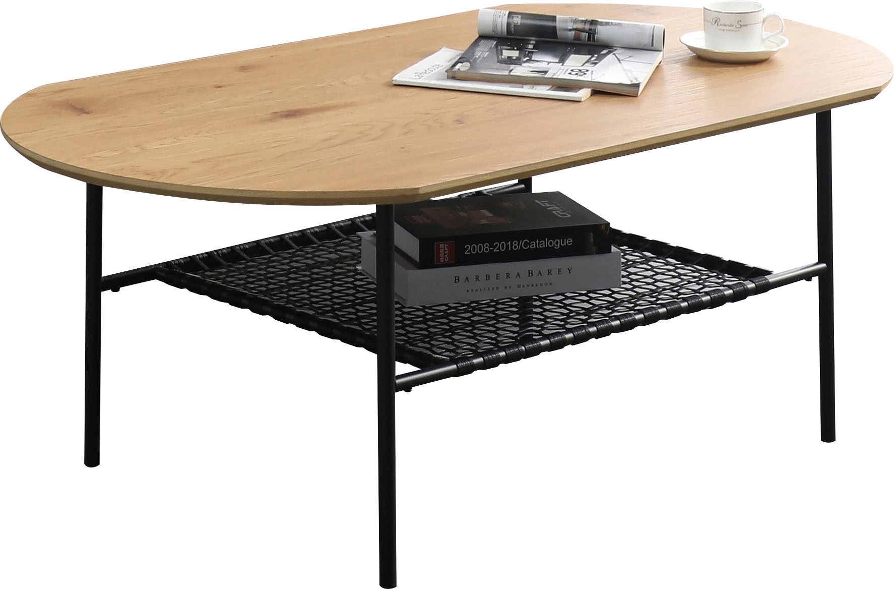 Image of SalesFever Couchtisch, Ablagefläche aus Metall und Polyrattan bei Ackermann Versand Schweiz