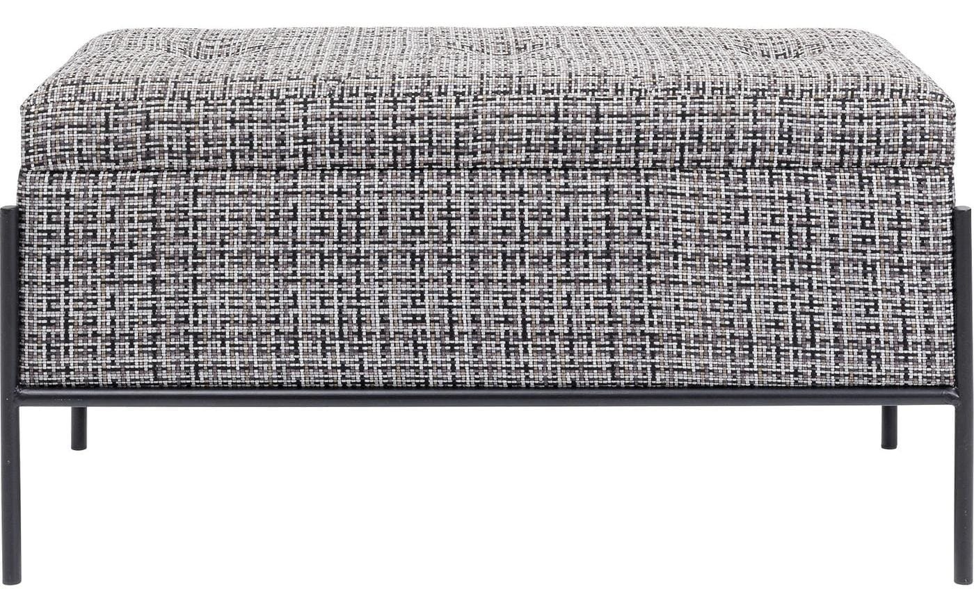 Image of Kare Design Sitztruhe "Buttons Storage B&W Klein, 80 cm"