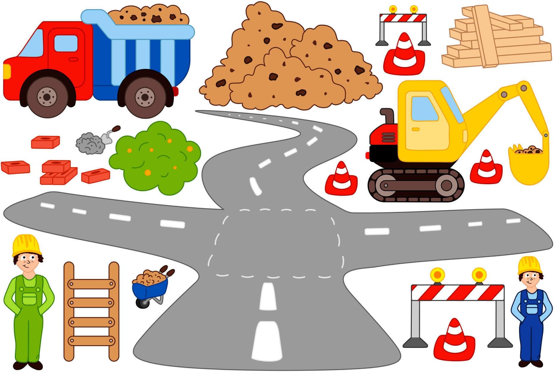 Image of Wall-Art Wandtattoo »Baufahrzeuge-Set« bei Ackermann Versand Schweiz